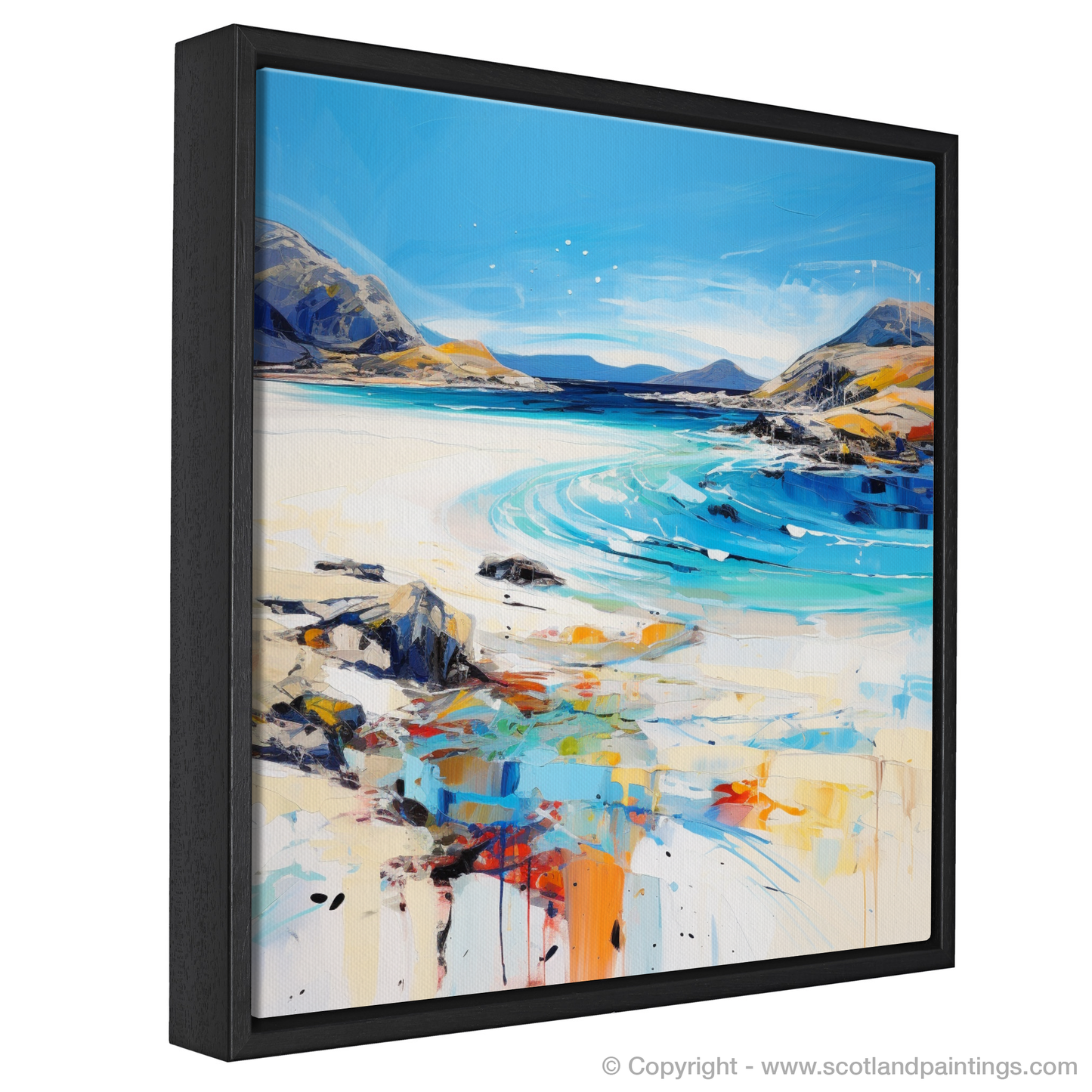 Painting and Art Print of Seilebost Beach, Isle of Harris entitled "Expressionist Ode to Seilebost Beach".