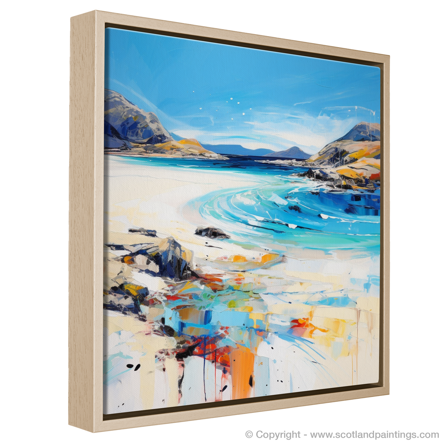 Painting and Art Print of Seilebost Beach, Isle of Harris entitled "Expressionist Ode to Seilebost Beach".