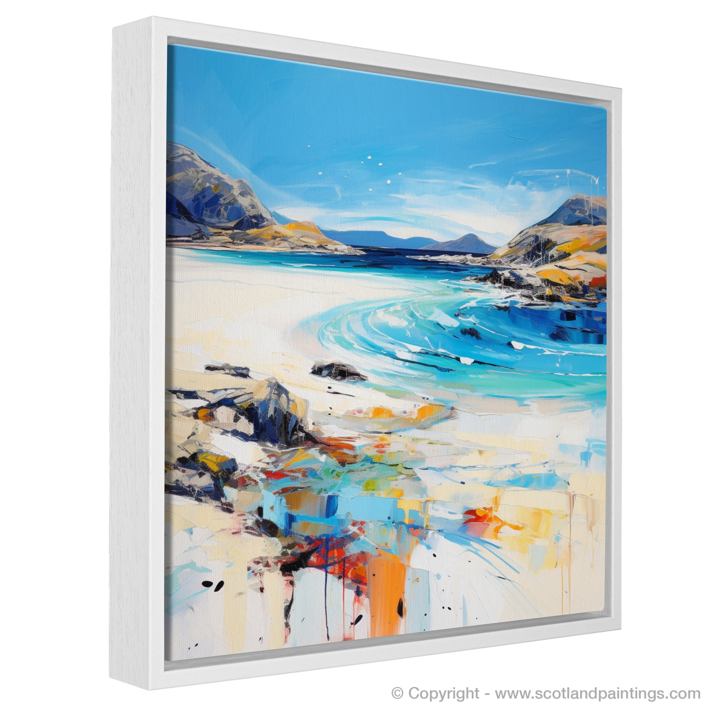 Painting and Art Print of Seilebost Beach, Isle of Harris entitled "Expressionist Ode to Seilebost Beach".