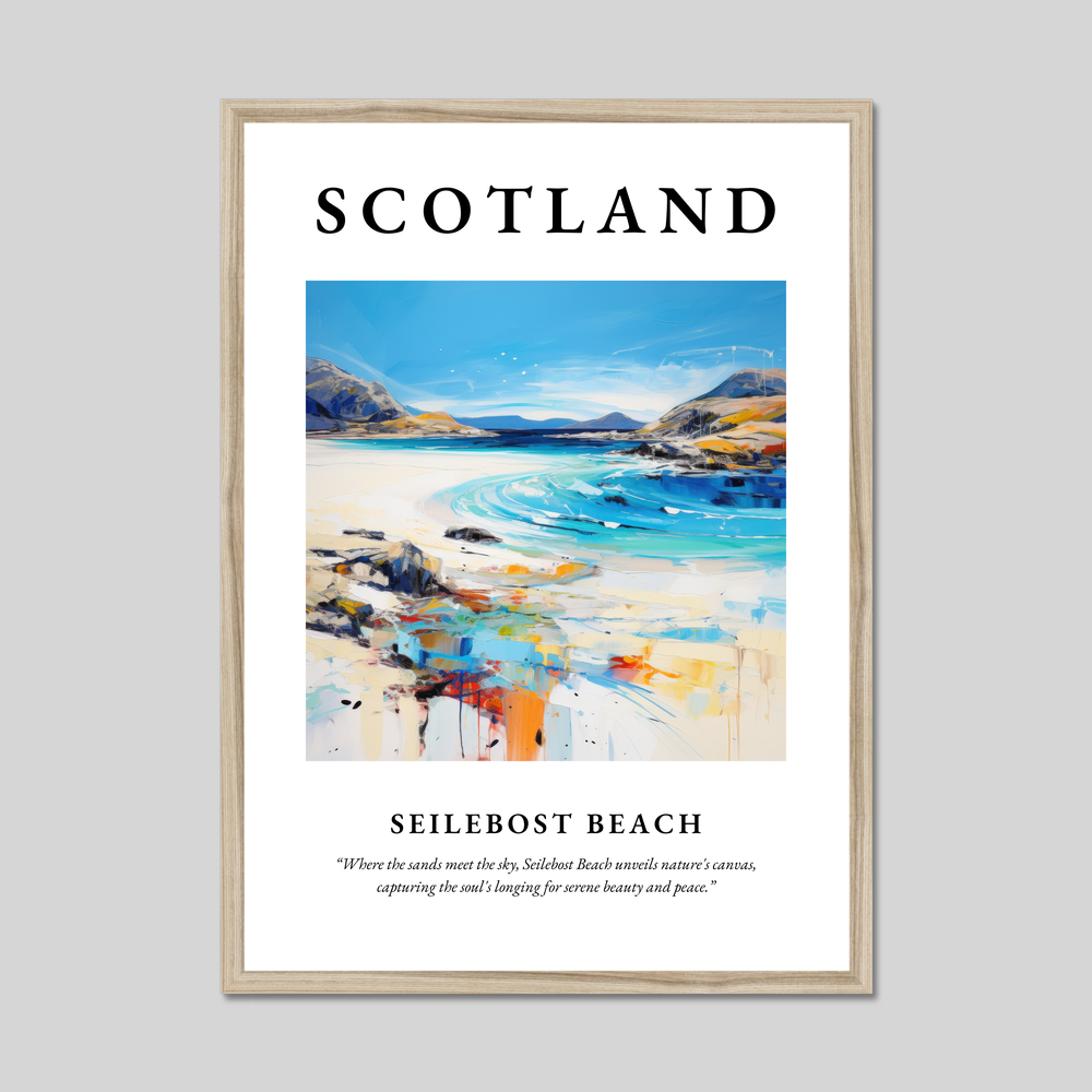 Poster in a natural frame with the word Scotland