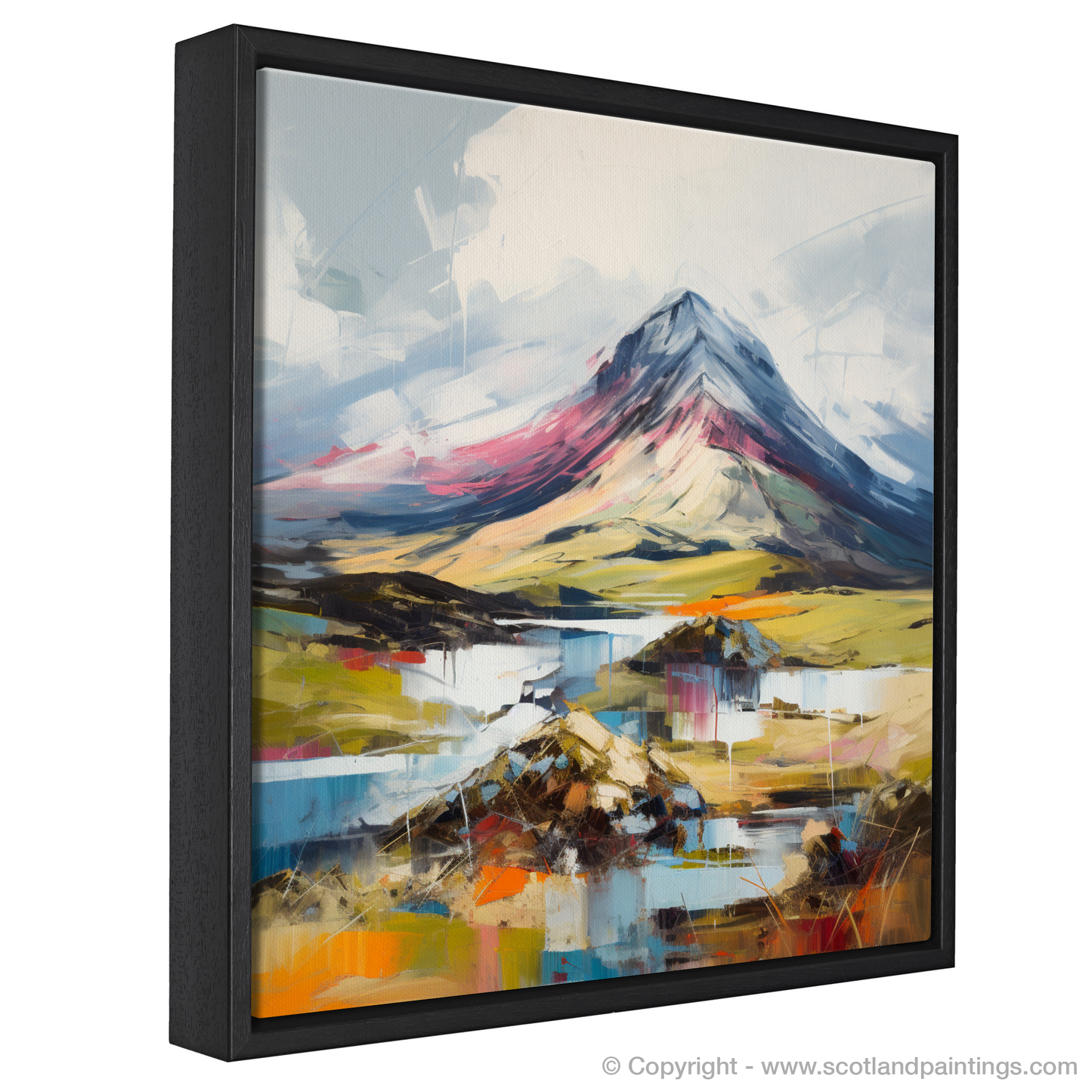 Painting and Art Print of Meall Garbh (Ben Lawers) entitled "Meall Garbh: An Expressionist Ode to the Scottish Highlands".