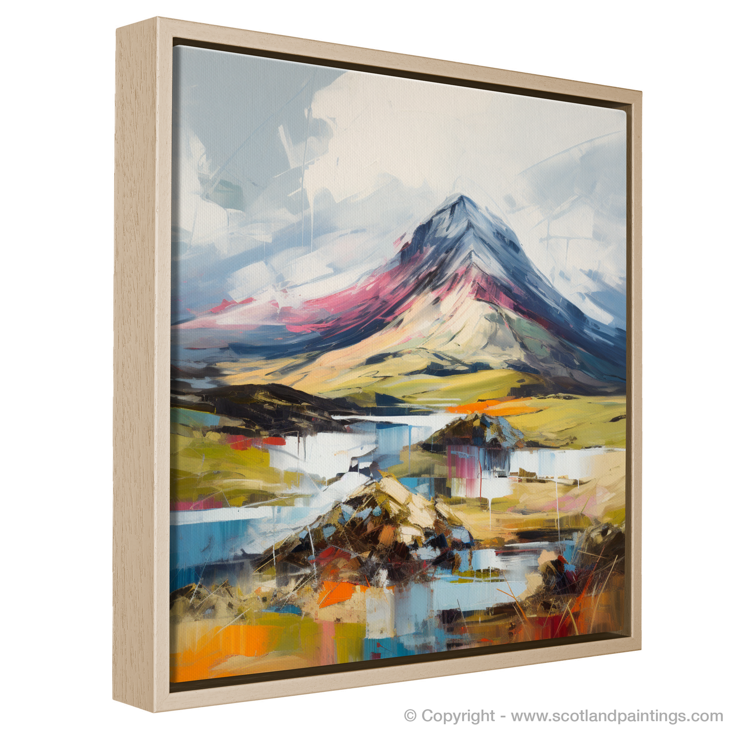 Painting and Art Print of Meall Garbh (Ben Lawers) entitled "Meall Garbh: An Expressionist Ode to the Scottish Highlands".