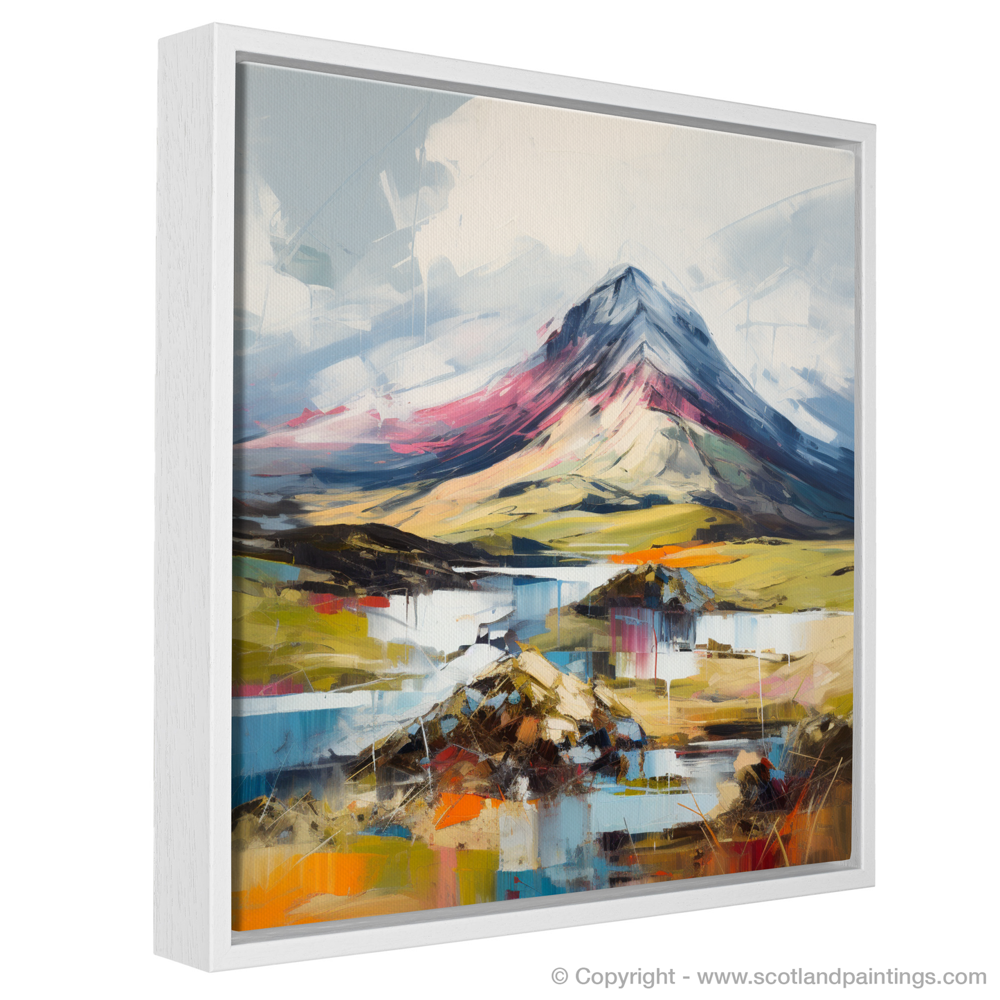 Painting and Art Print of Meall Garbh (Ben Lawers) entitled "Meall Garbh: An Expressionist Ode to the Scottish Highlands".