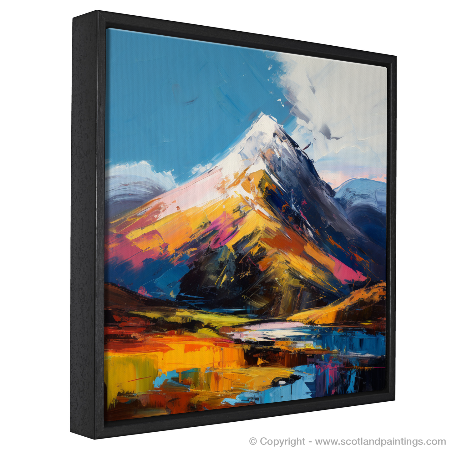 Painting and Art Print of Meall Garbh (Ben Lawers) entitled "Meall Garbh: An Expressionist Ode to the Scottish Highlands".