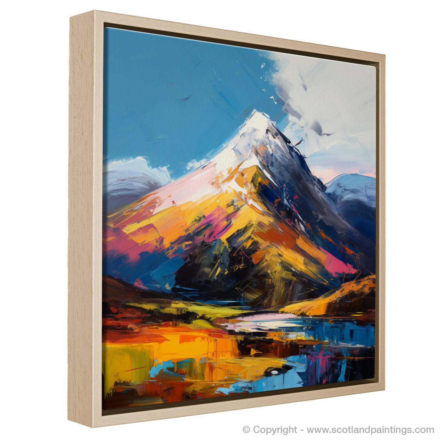 Painting and Art Print of Meall Garbh (Ben Lawers) entitled "Meall Garbh: An Expressionist Ode to the Scottish Highlands".