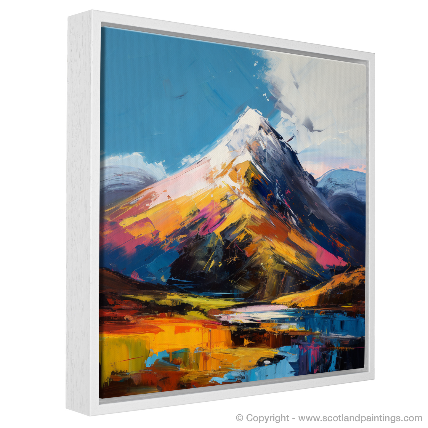 Painting and Art Print of Meall Garbh (Ben Lawers) entitled "Meall Garbh: An Expressionist Ode to the Scottish Highlands".