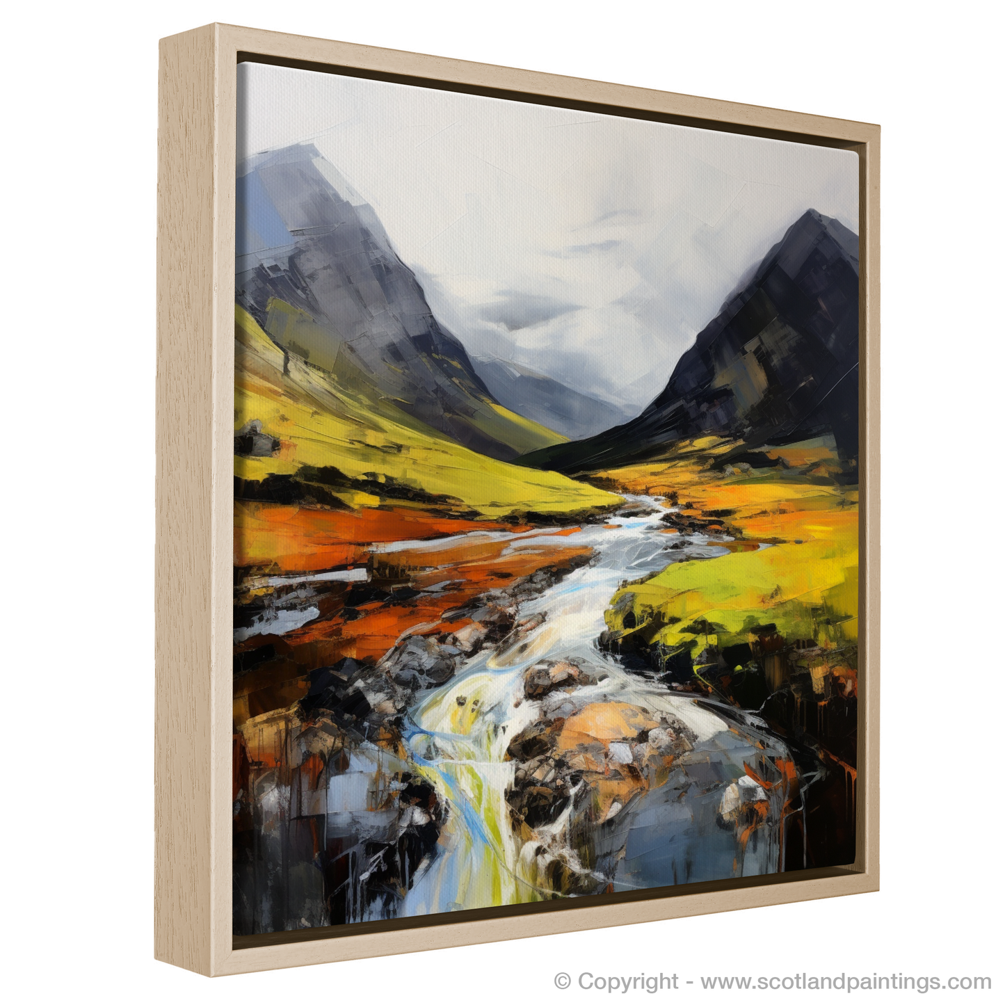 Painting and Art Print of Glen Coe, Highlands entitled "Wild Essence of Glen Coe".