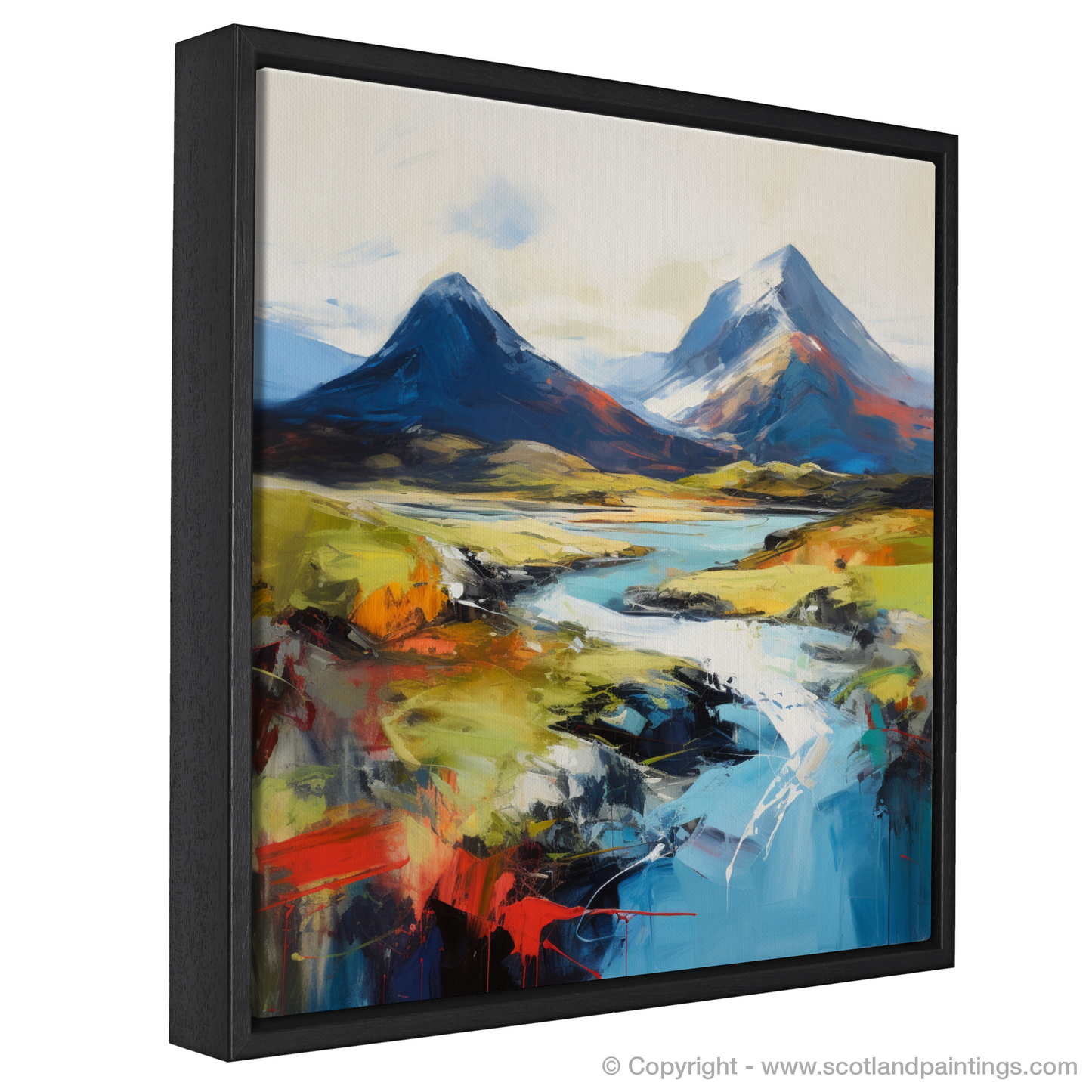 Painting and Art Print of Ben More, Isle of Mull entitled "Electric Highlands: The Essence of Ben More".