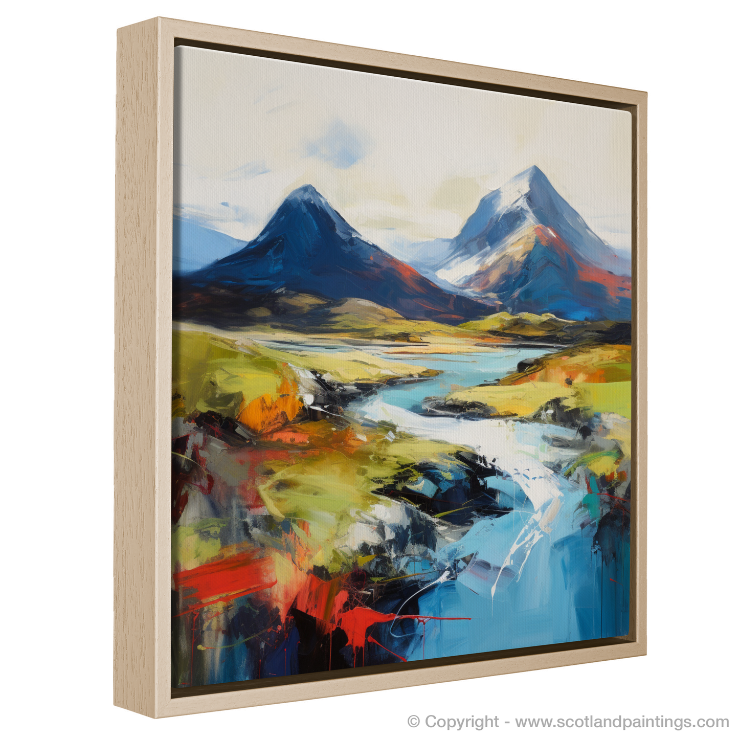 Painting and Art Print of Ben More, Isle of Mull entitled "Electric Highlands: The Essence of Ben More".