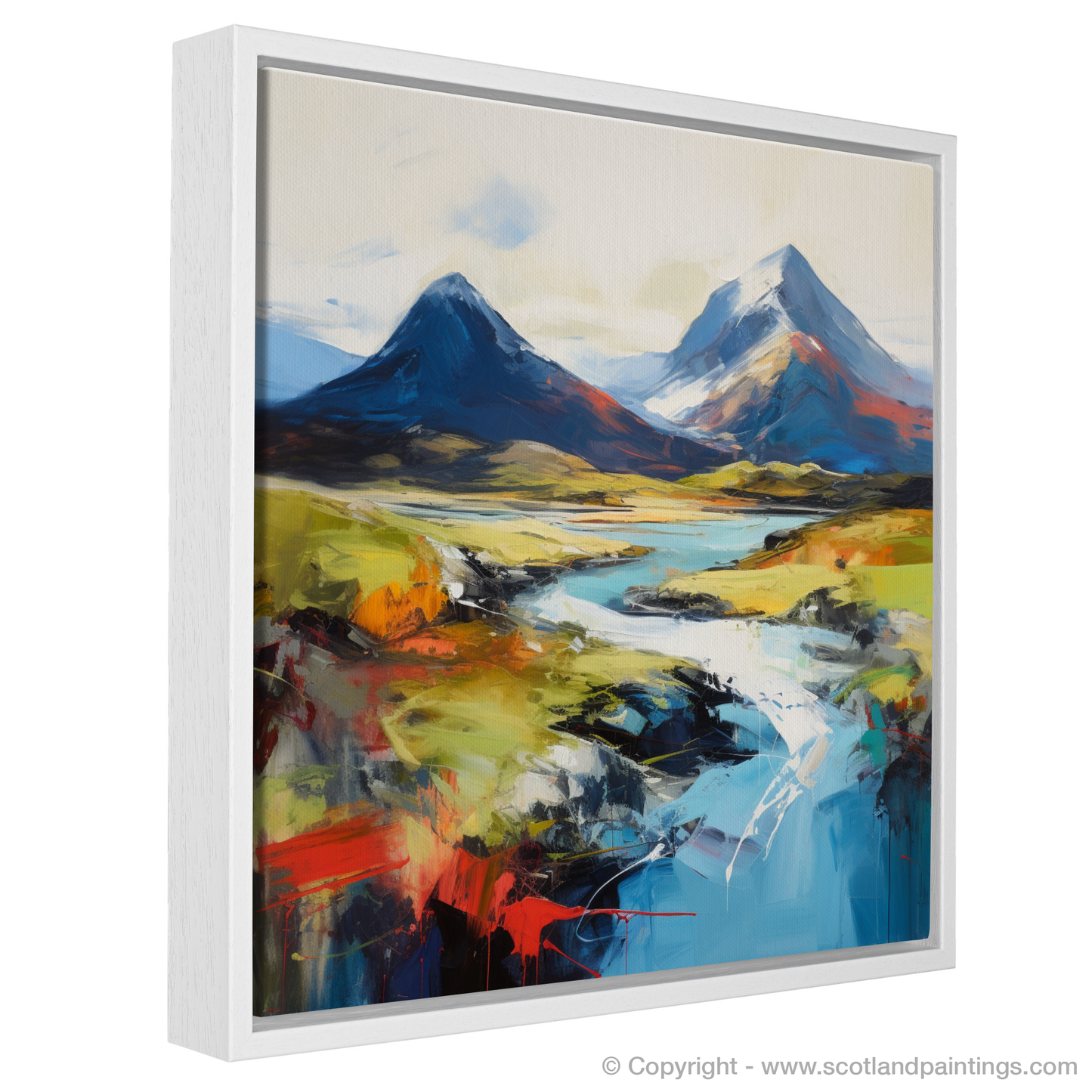 Painting and Art Print of Ben More, Isle of Mull entitled "Electric Highlands: The Essence of Ben More".