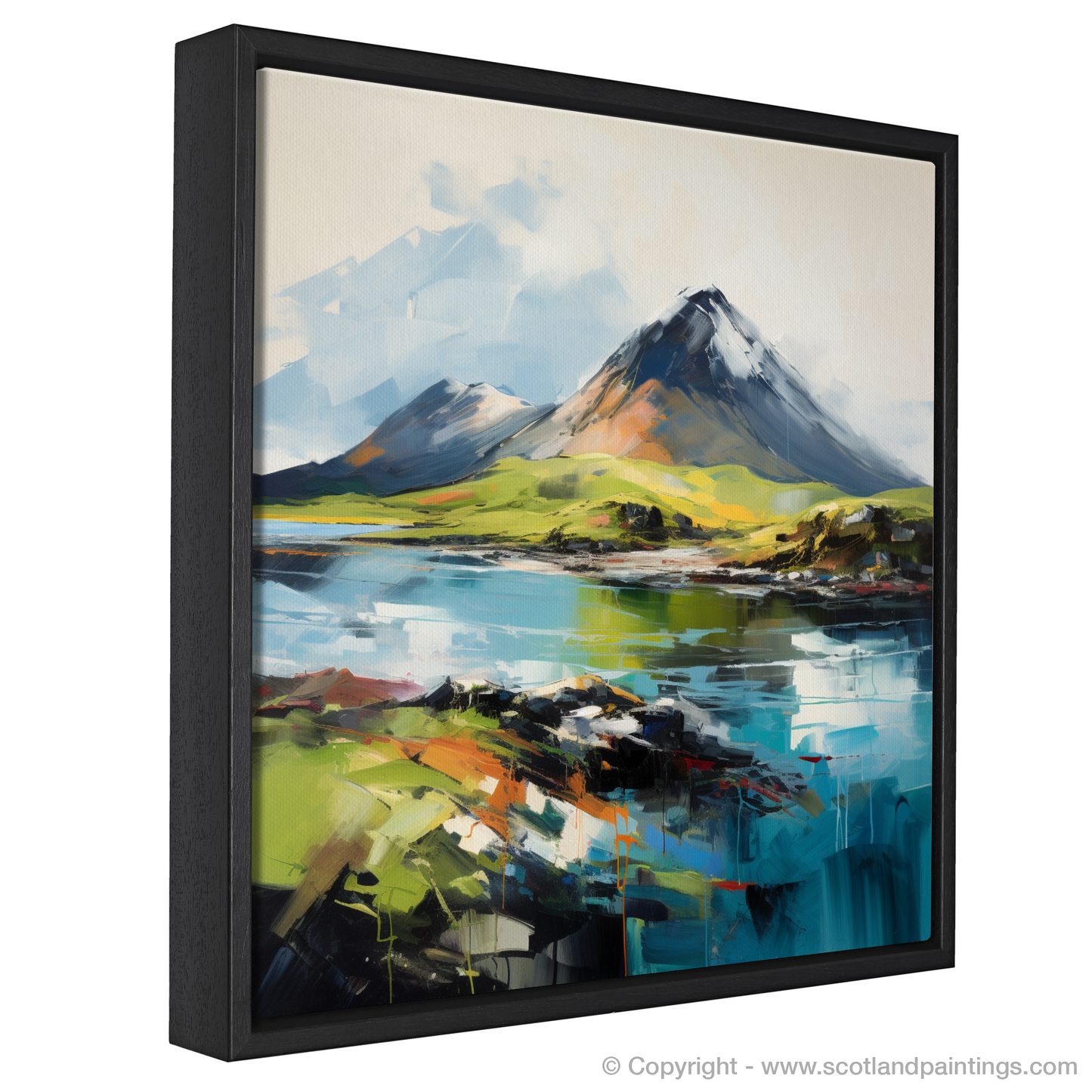 Painting and Art Print of Ben More, Isle of Mull entitled "Majestic Ben More: An Expressionist Tribute to Scottish Highlands".