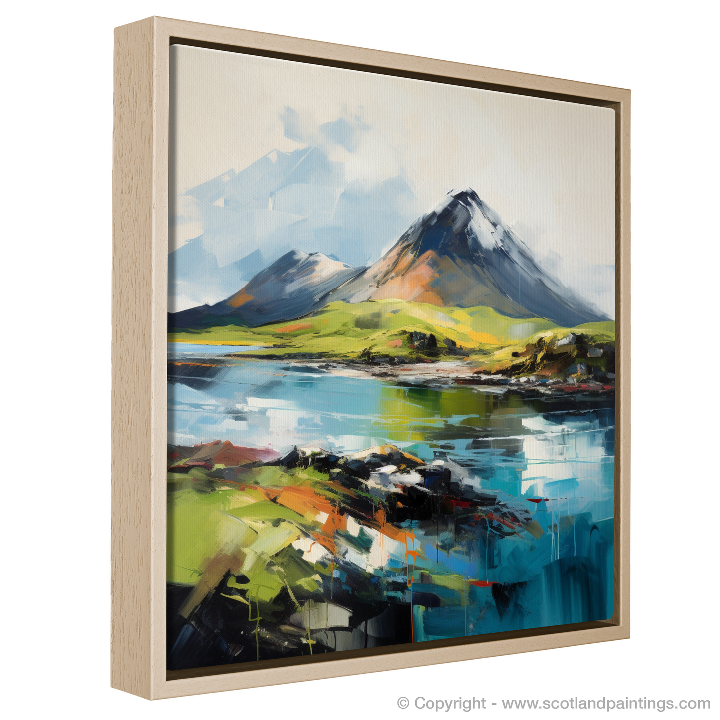 Painting and Art Print of Ben More, Isle of Mull entitled "Majestic Ben More: An Expressionist Tribute to Scottish Highlands".