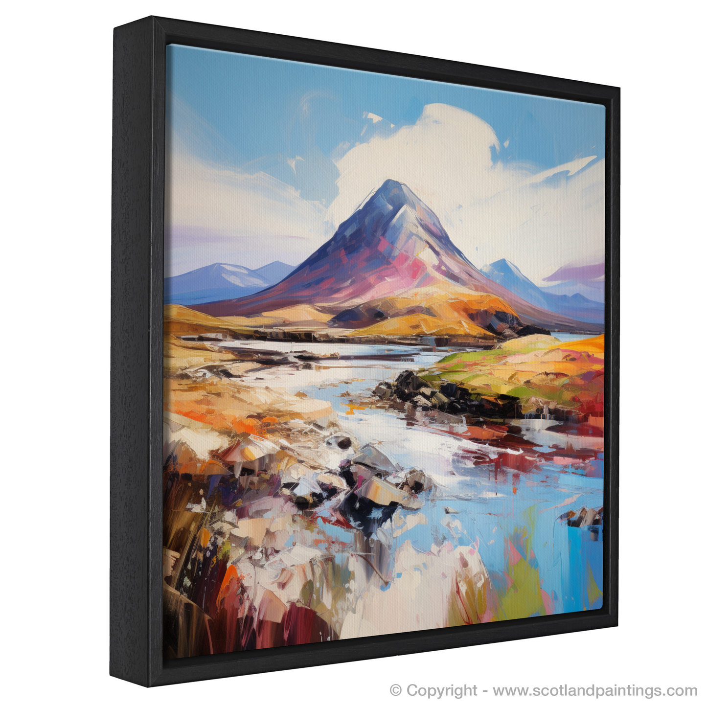 Painting and Art Print of Ben More, Isle of Mull entitled "Ben More Unleashed: An Expressionist Ode to Scotland's Wild Beauty".