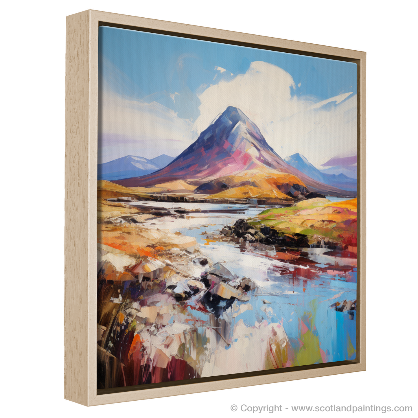 Painting and Art Print of Ben More, Isle of Mull entitled "Ben More Unleashed: An Expressionist Ode to Scotland's Wild Beauty".