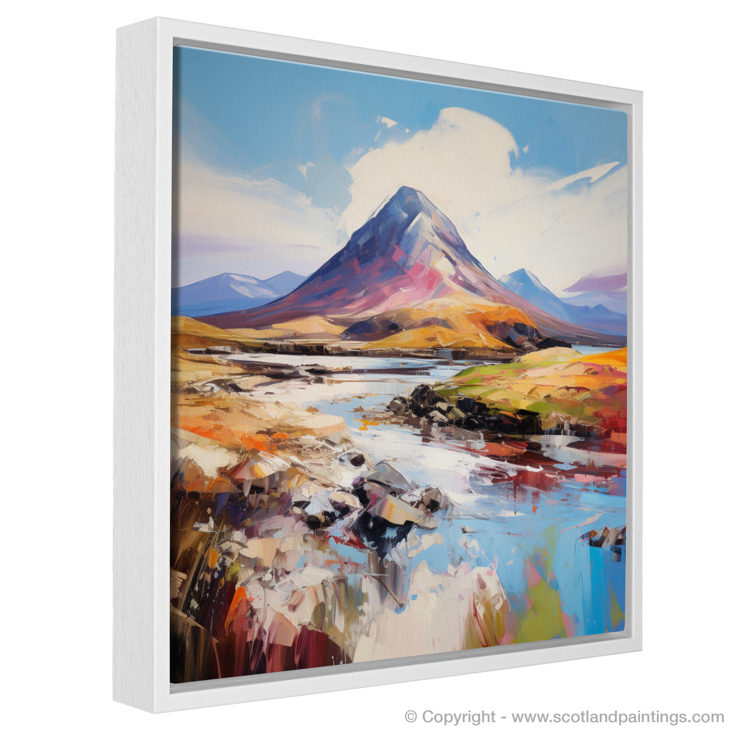 Painting and Art Print of Ben More, Isle of Mull entitled "Ben More Unleashed: An Expressionist Ode to Scotland's Wild Beauty".