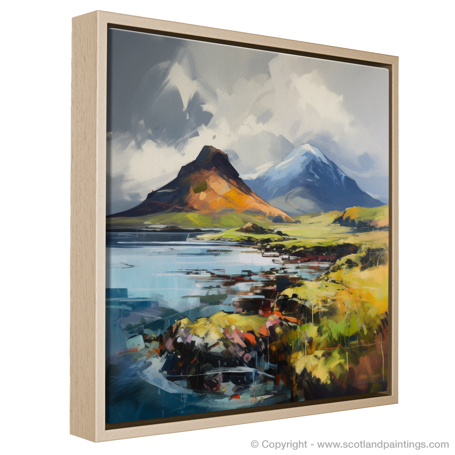 Painting and Art Print of Ben More, Isle of Mull entitled "Expressionist Majesty of Ben More".