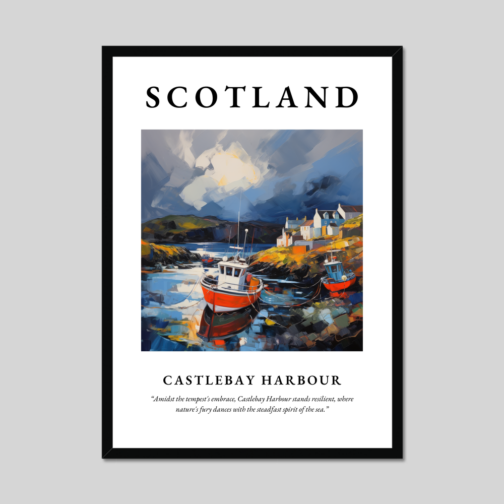 Poster of Castlebay Harbour, Scotland.