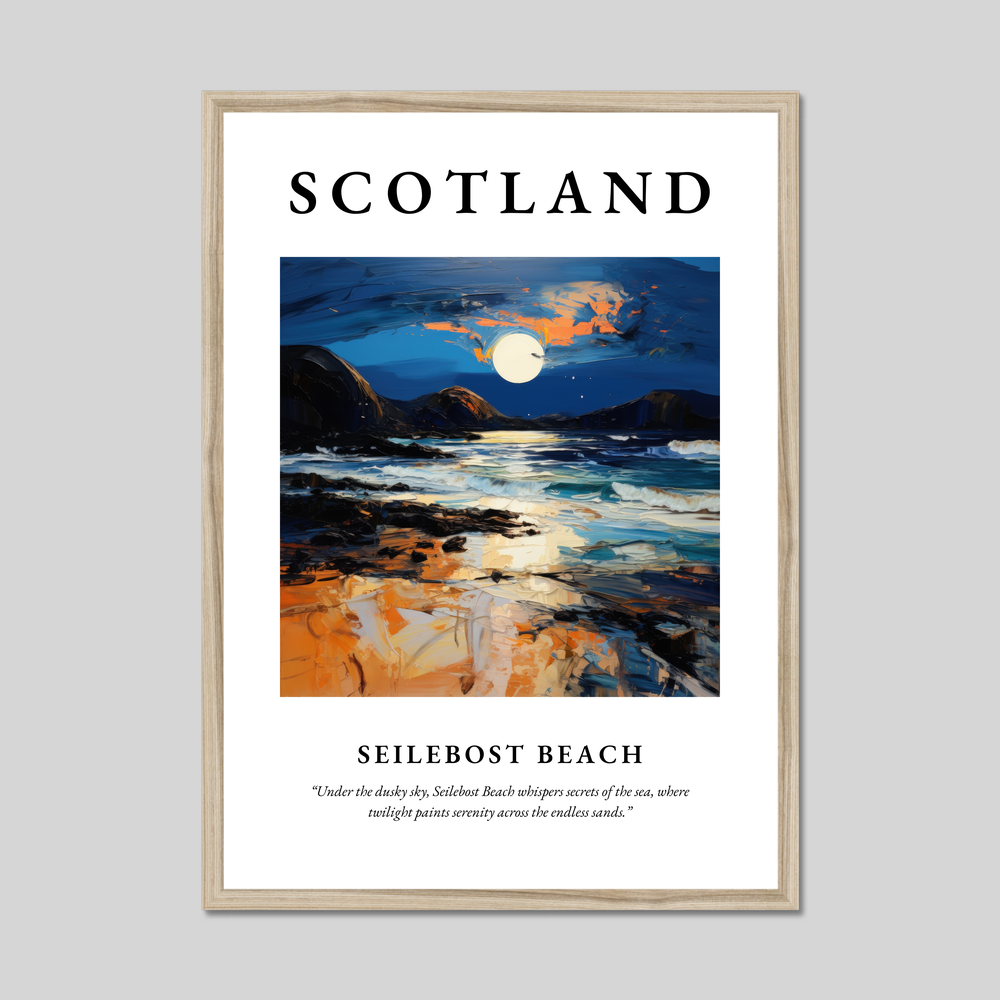 Poster in a natural frame with the word Scotland