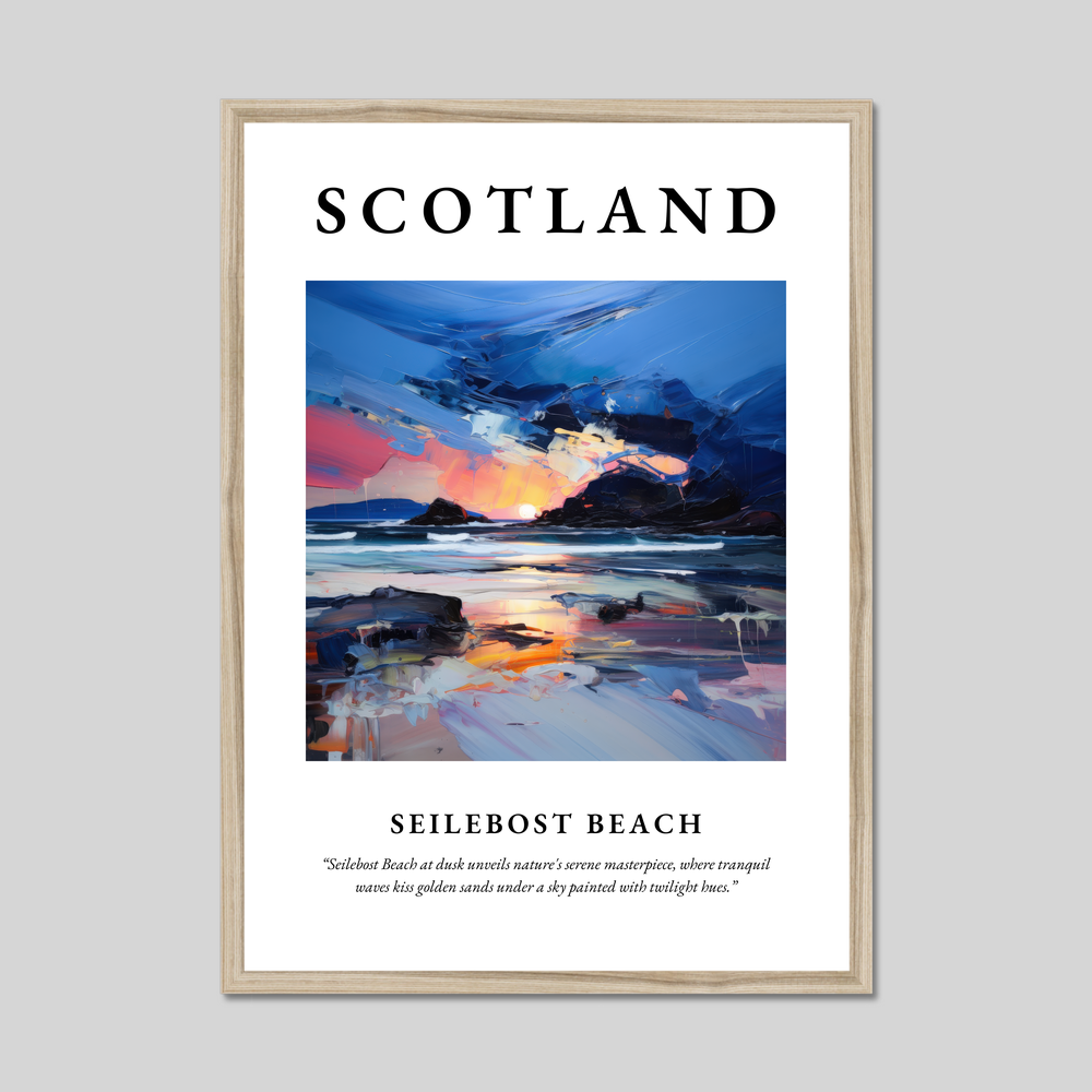 Poster in a natural frame with the word Scotland