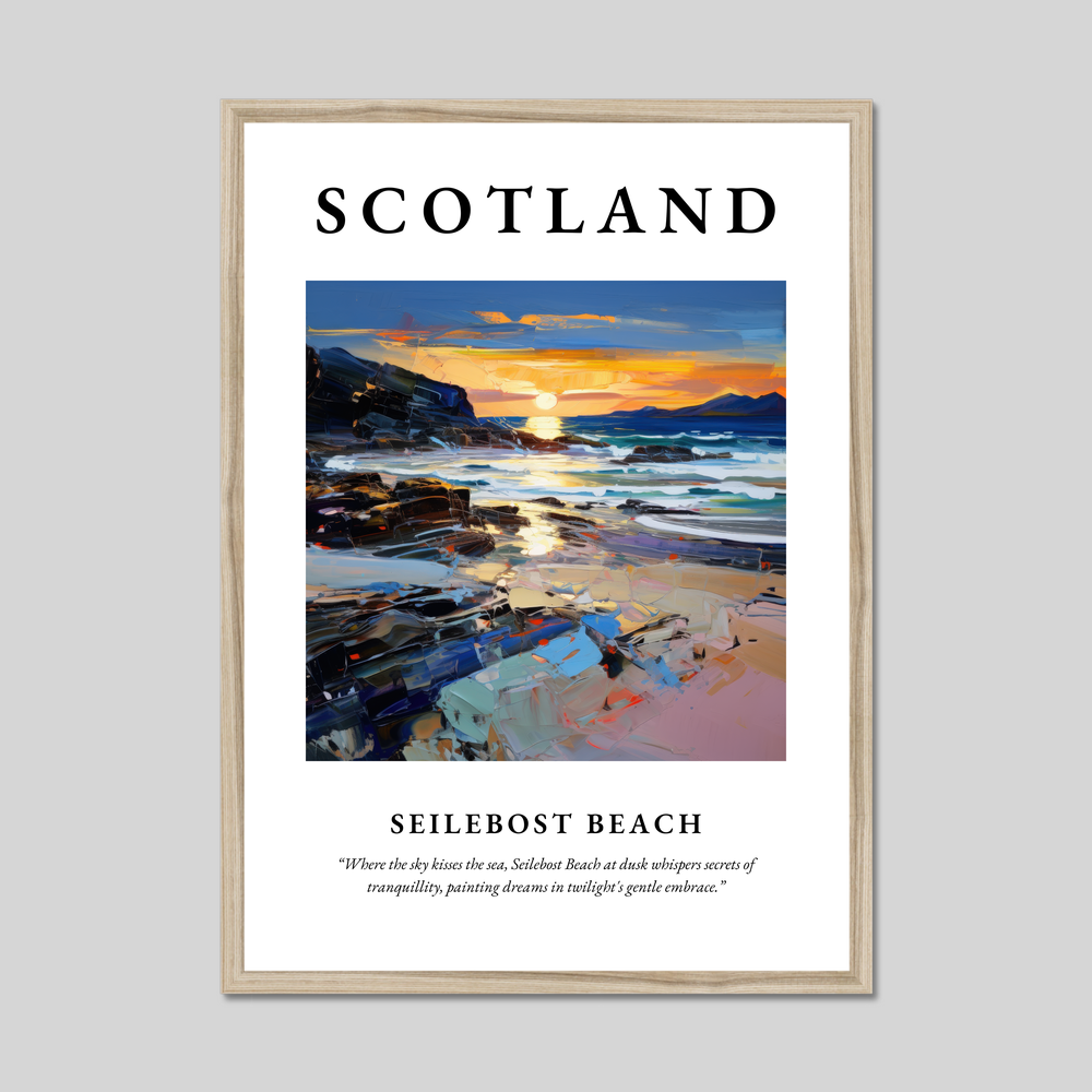 Poster in a natural frame with the word Scotland