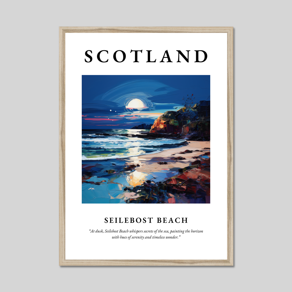 Poster in a natural frame with the word Scotland