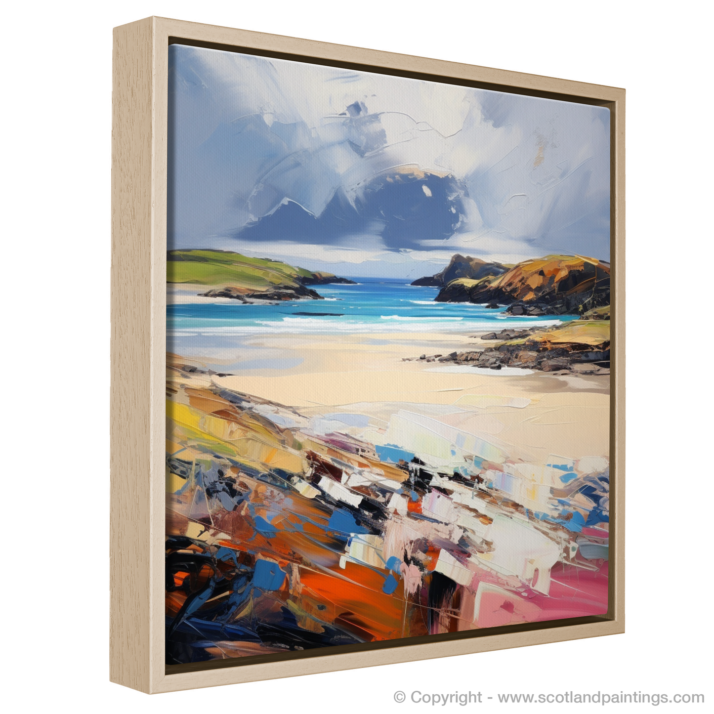 Painting and Art Print of Balnakeil Bay, Durness, Sutherland entitled "Wild Winds and Vivid Skies: An Expressionist Ode to Balnakeil Bay".
