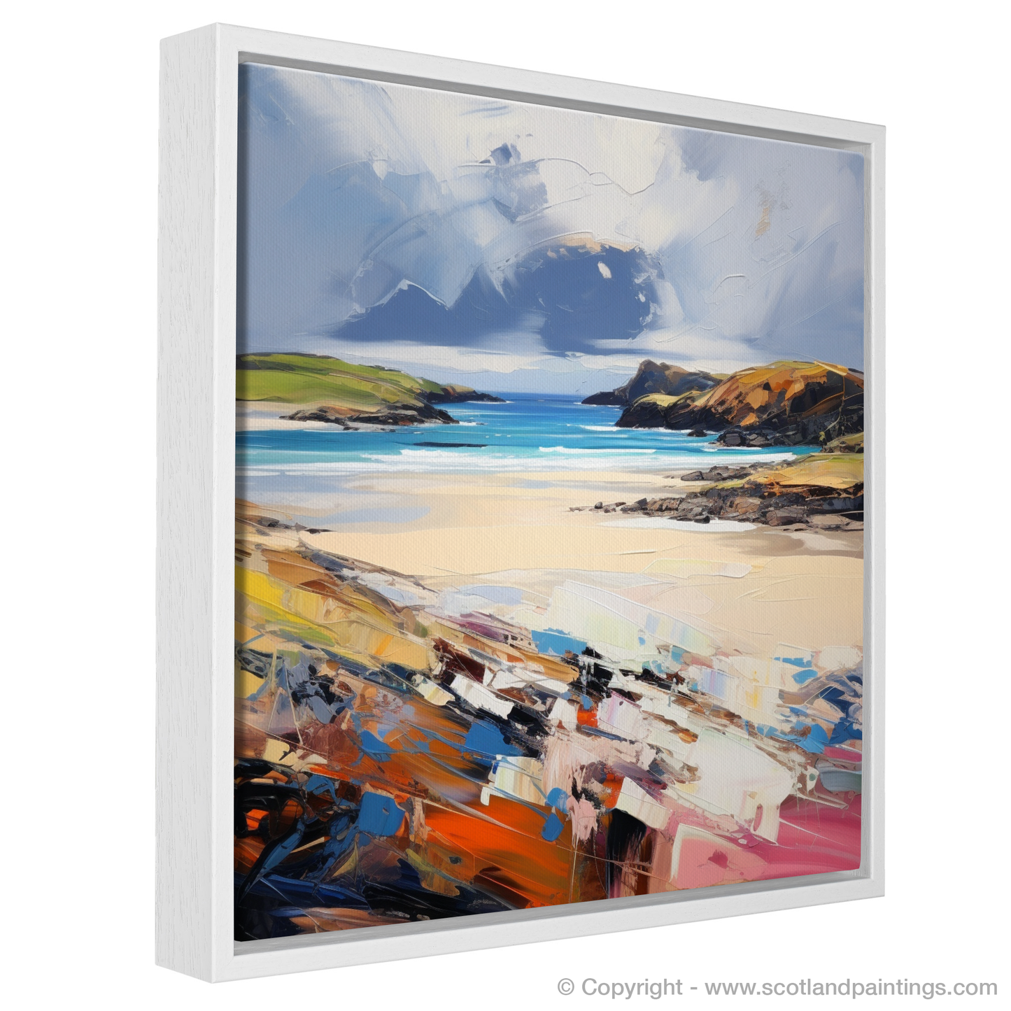 Painting and Art Print of Balnakeil Bay, Durness, Sutherland entitled "Wild Winds and Vivid Skies: An Expressionist Ode to Balnakeil Bay".