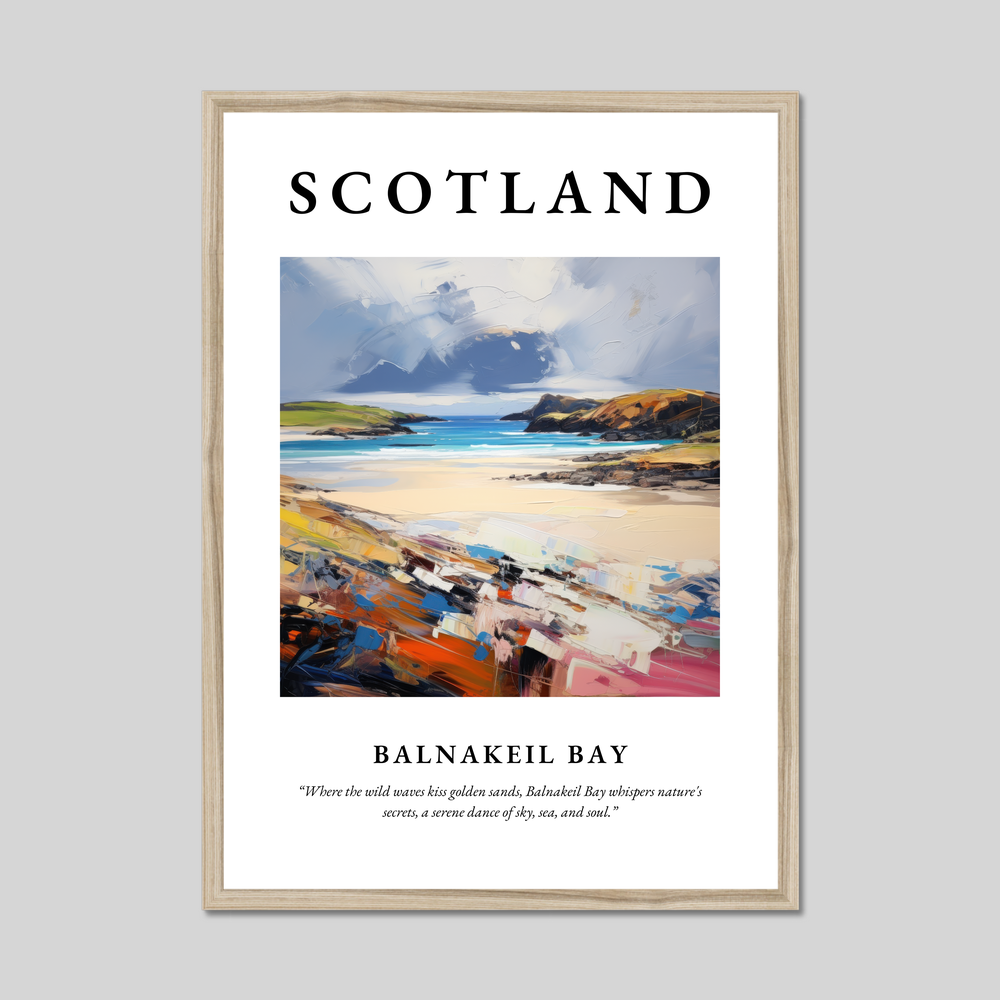 Poster in a natural frame with the word Scotland