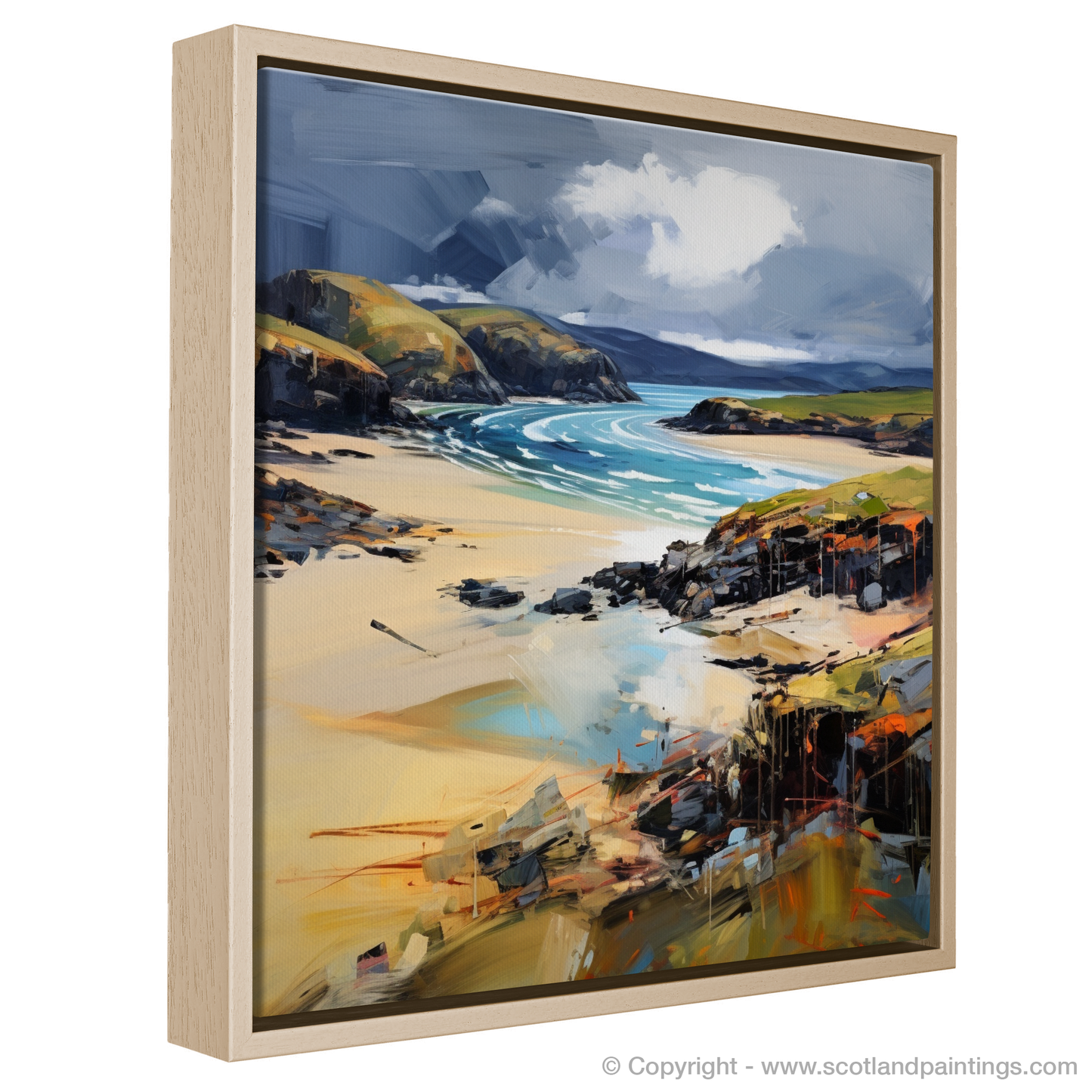 Painting and Art Print of Balnakeil Bay, Durness, Sutherland entitled "Wild Embrace of Balnakeil Bay".