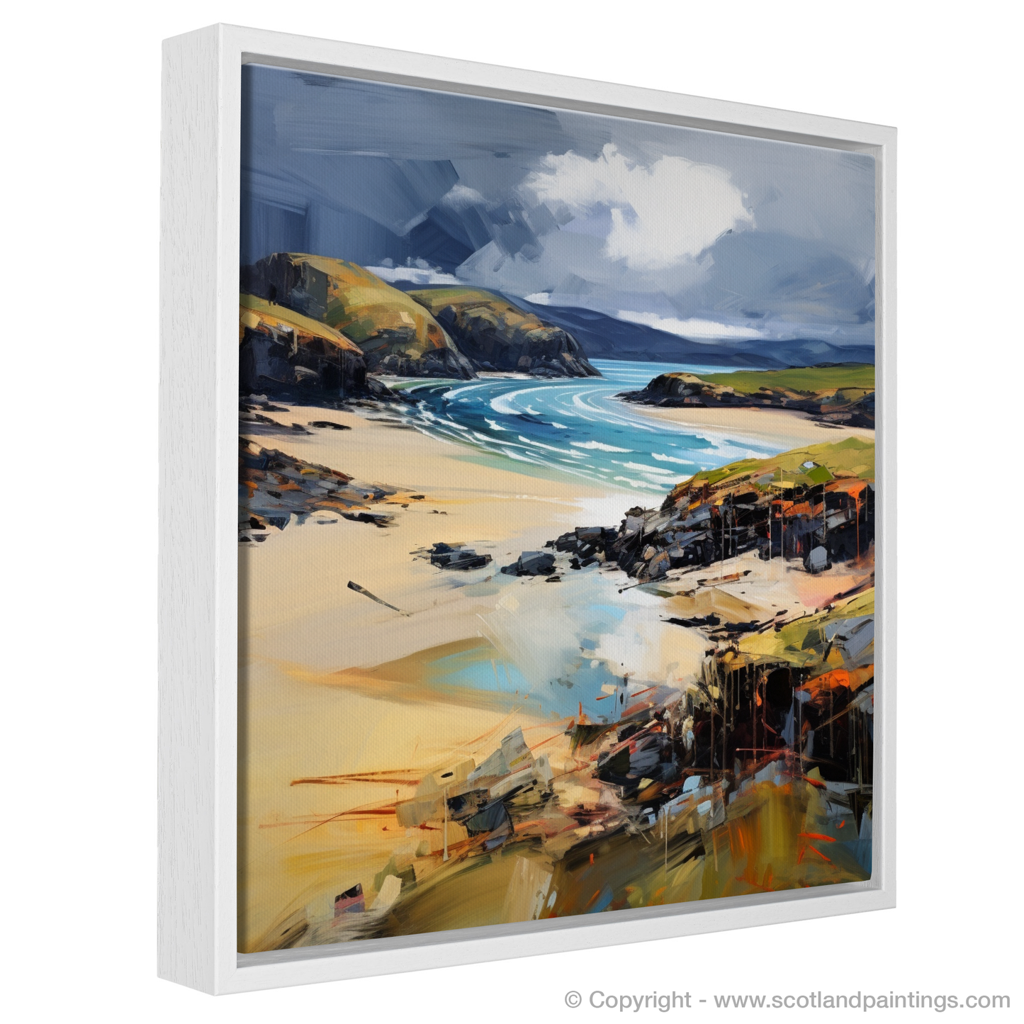 Painting and Art Print of Balnakeil Bay, Durness, Sutherland entitled "Wild Embrace of Balnakeil Bay".