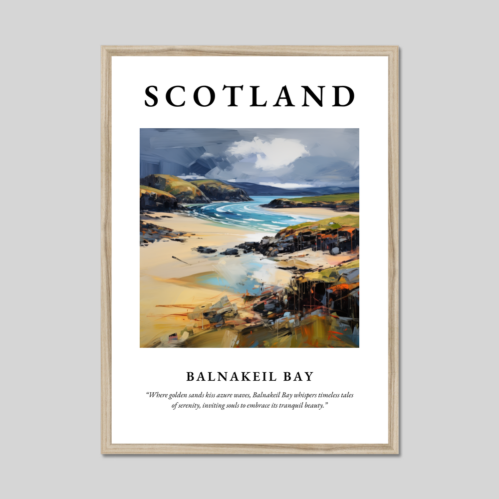 Poster in a natural frame with the word Scotland