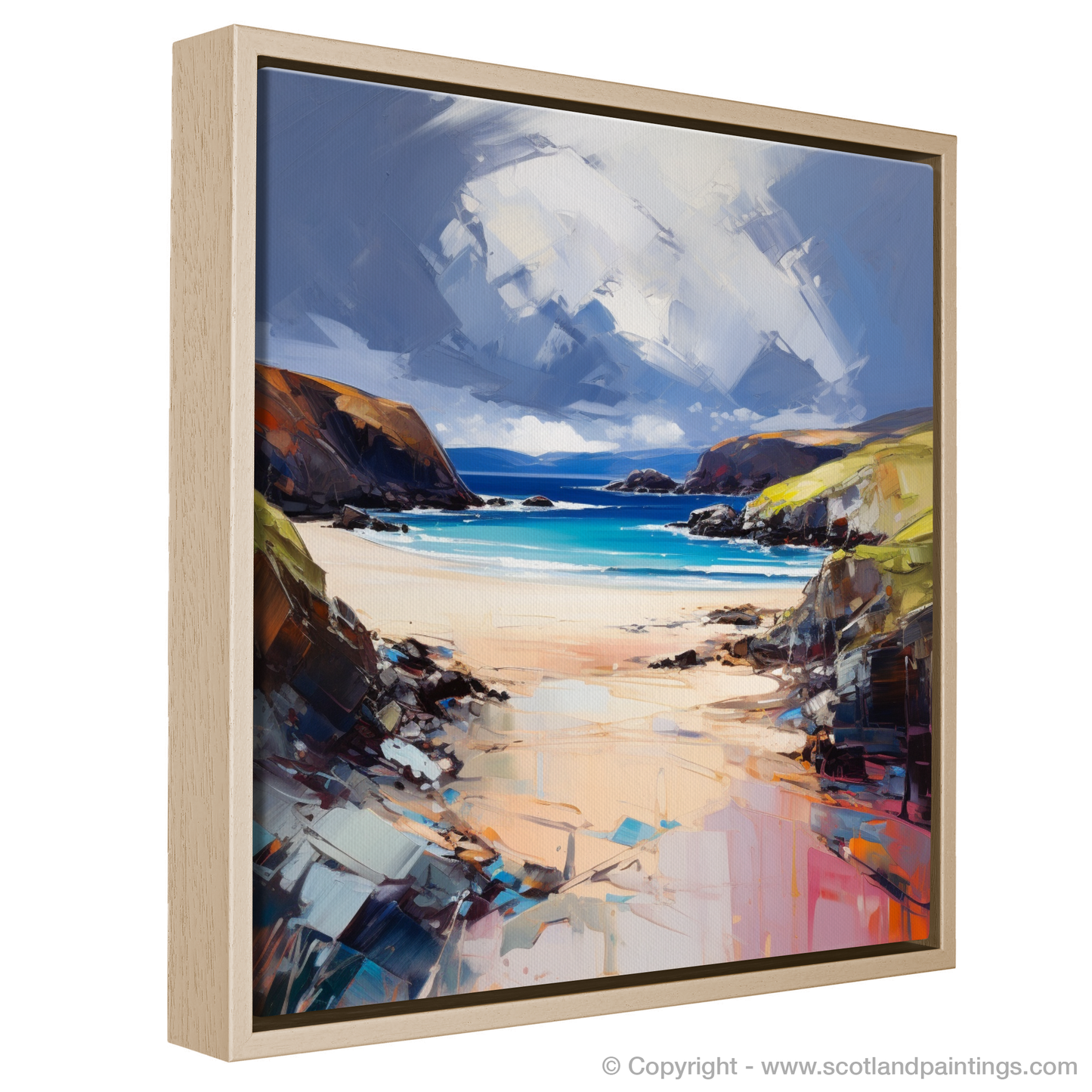 Painting and Art Print of Balnakeil Bay, Durness, Sutherland entitled "Balnakeil Bay Unleashed: An Expressionist Ode to Scottish Coves".