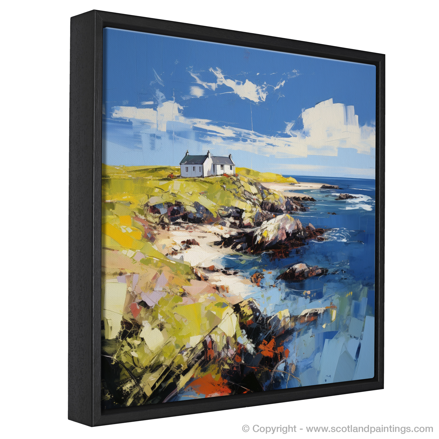 Painting and Art Print of Isle of Islay, Inner Hebrides entitled "Isle of Islay: An Expressionist Ode to Scotland's Wild Coast".