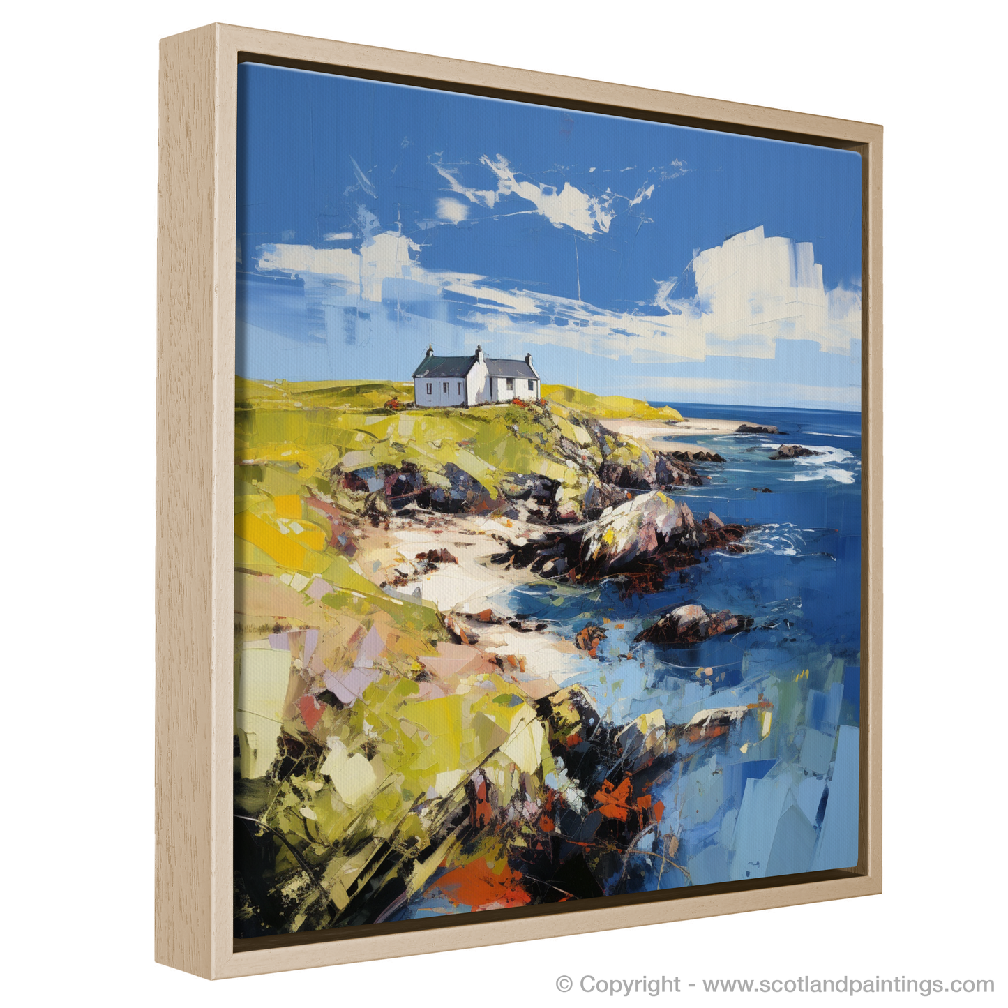 Painting and Art Print of Isle of Islay, Inner Hebrides entitled "Isle of Islay: An Expressionist Ode to Scotland's Wild Coast".