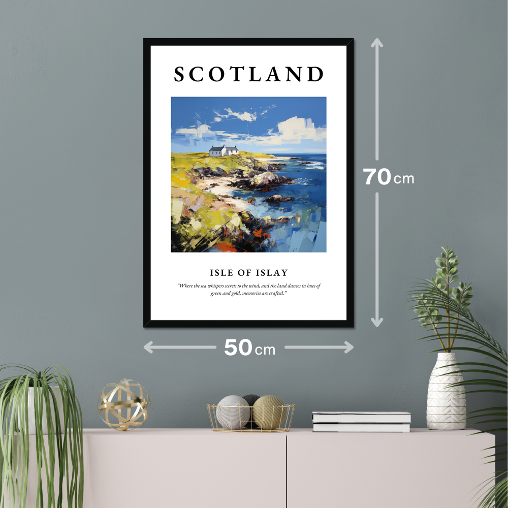 Poster of Isle of Islay hanging on a wall