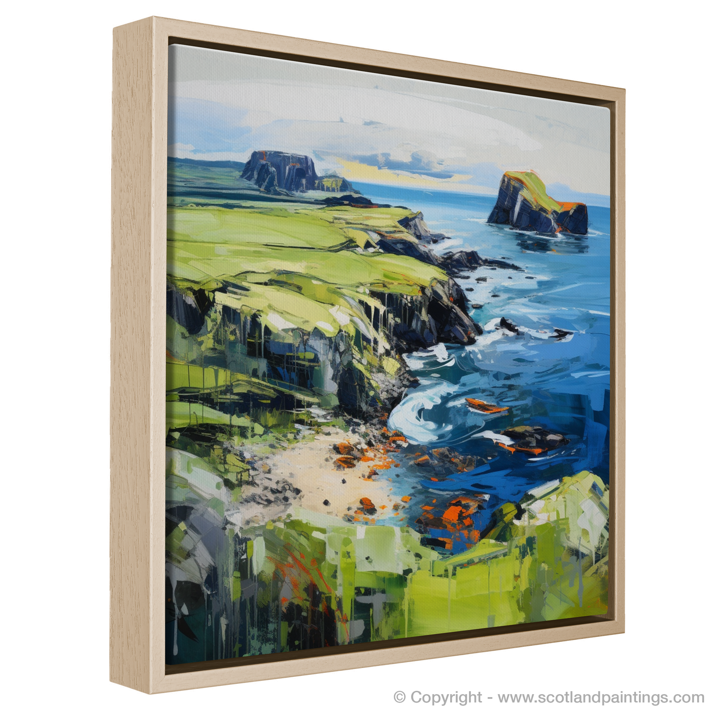 Painting and Art Print of Isle of Islay, Inner Hebrides entitled "Islay's Wild Coast: An Expressionist Ode to Scotland's Inner Hebrides".