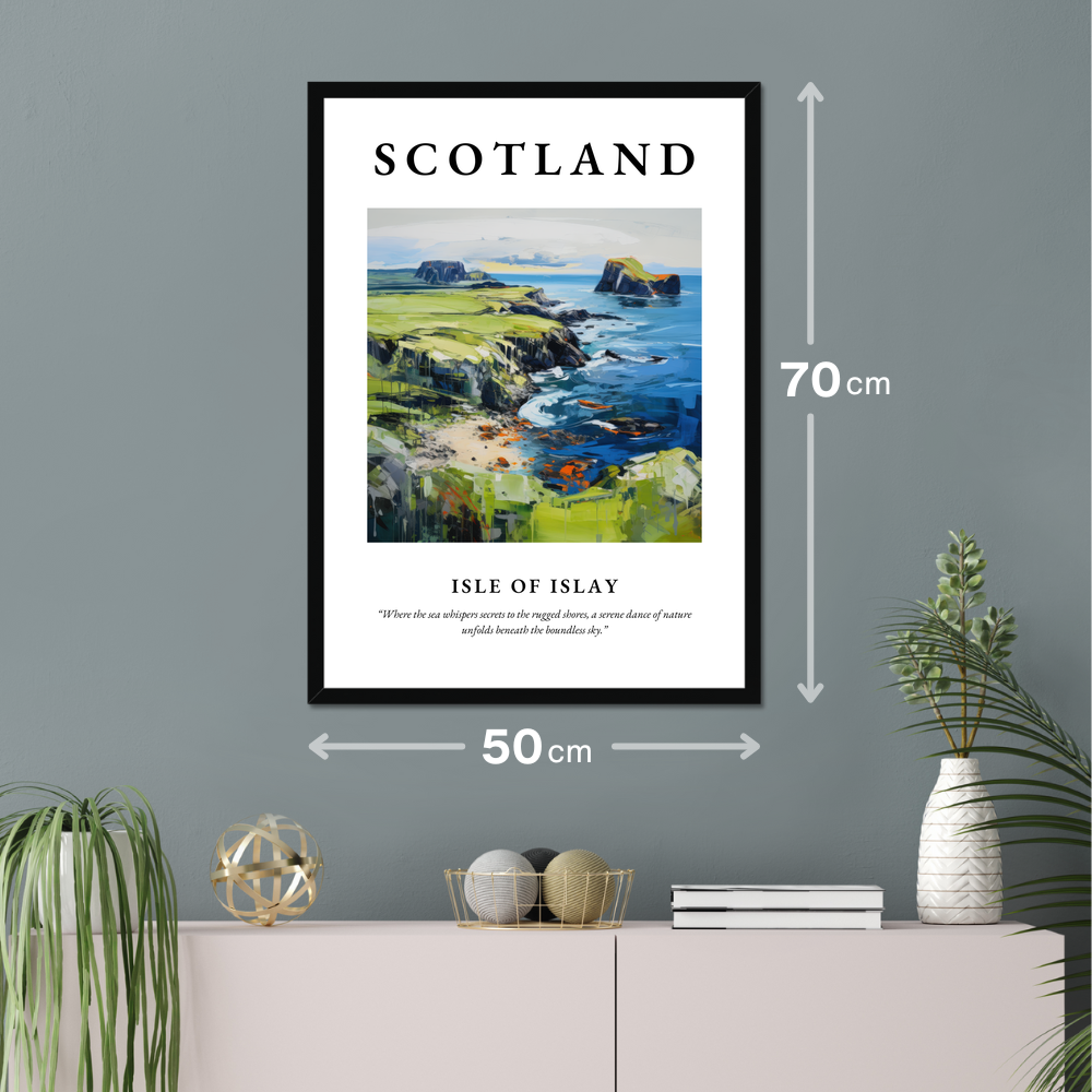 Poster of Isle of Islay hanging on a wall