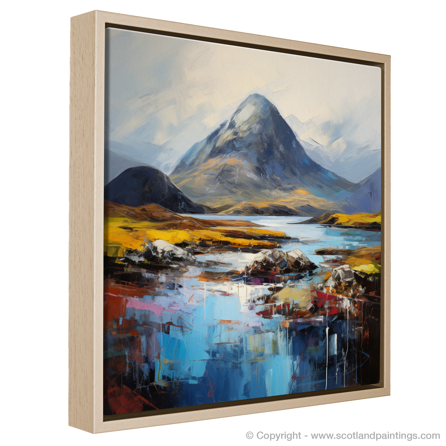 Painting and Art Print of Beinn Alligin, Wester Ross entitled "Majestic Beinn Alligin: An Expressionist Ode to the Scottish Highlands".