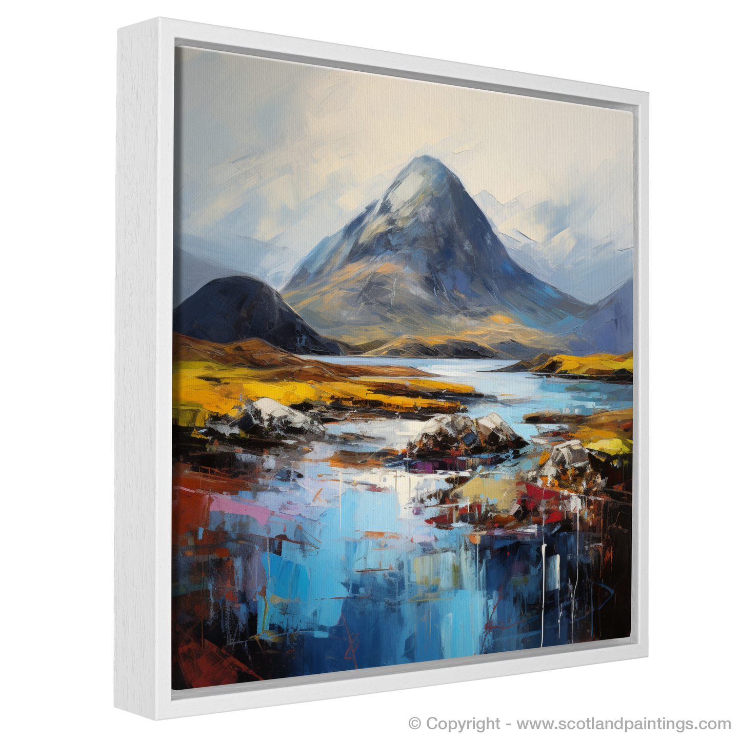 Painting and Art Print of Beinn Alligin, Wester Ross entitled "Majestic Beinn Alligin: An Expressionist Ode to the Scottish Highlands".