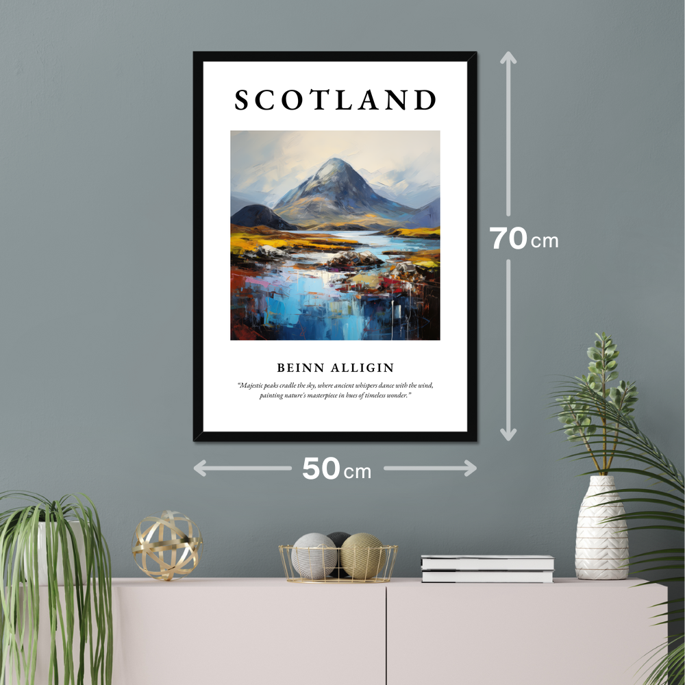 Poster of Beinn Alligin hanging on a wall