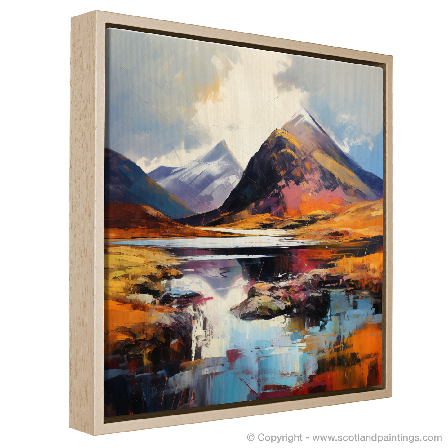 Painting and Art Print of Beinn Alligin, Wester Ross entitled "Highland Majesty: The Vibrant Spirit of Beinn Alligin".