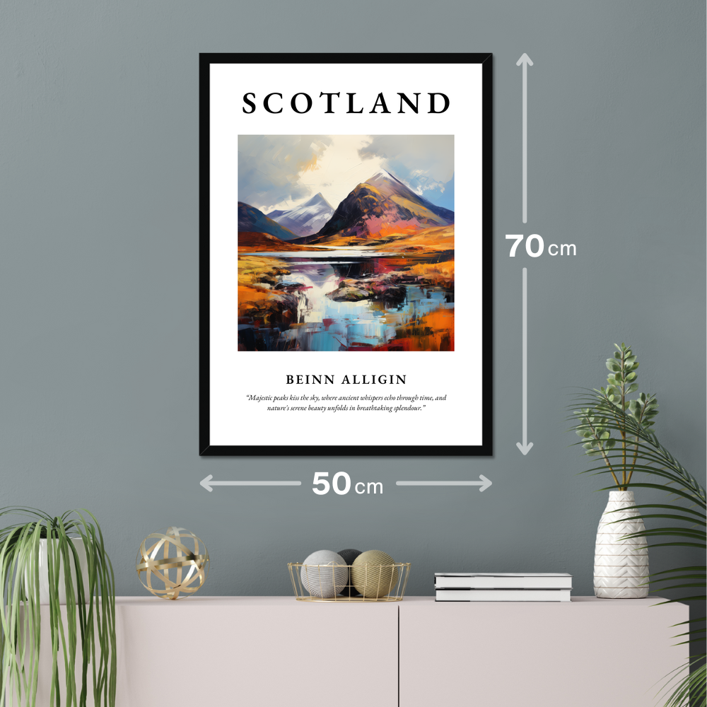 Poster of Beinn Alligin hanging on a wall