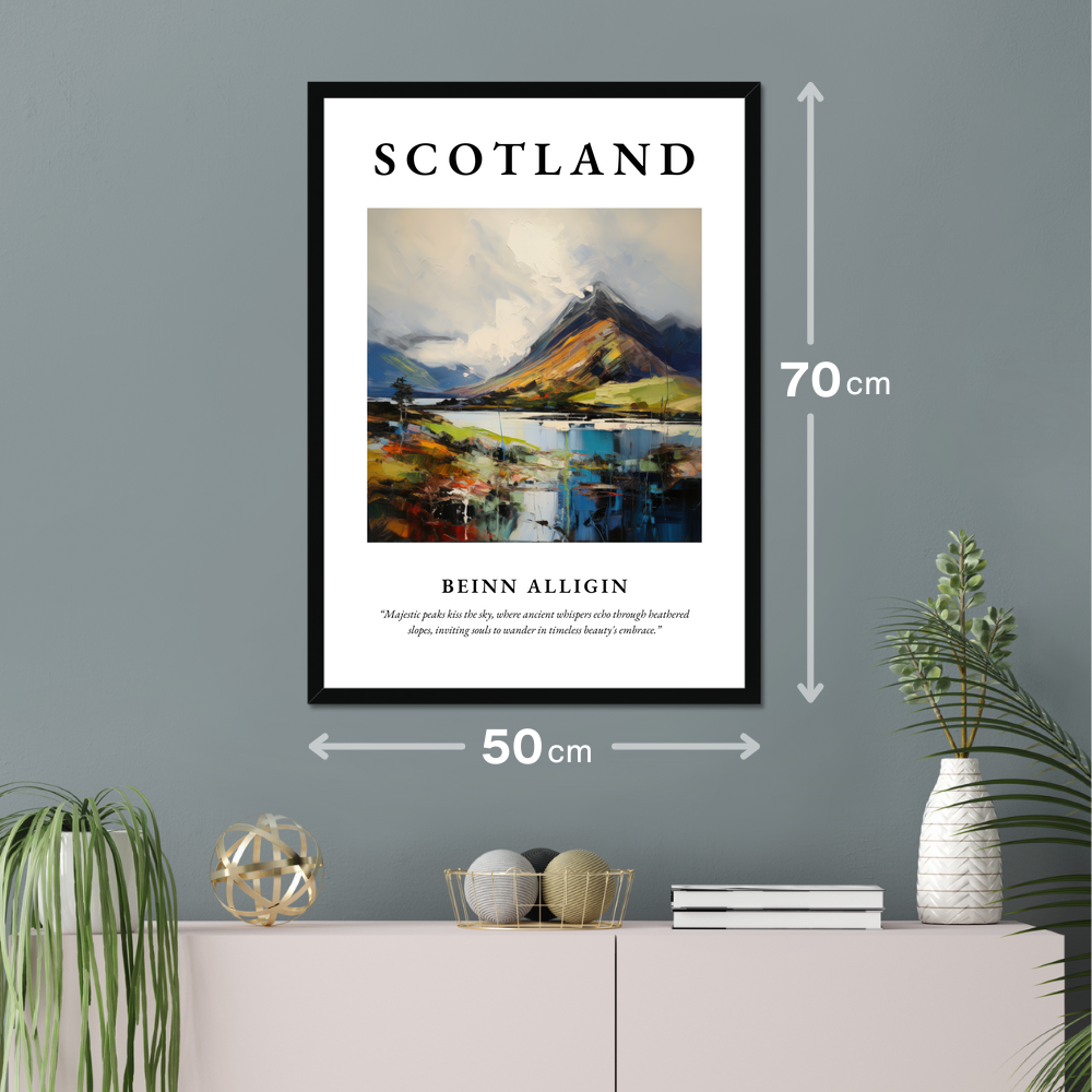 Poster of Beinn Alligin hanging on a wall