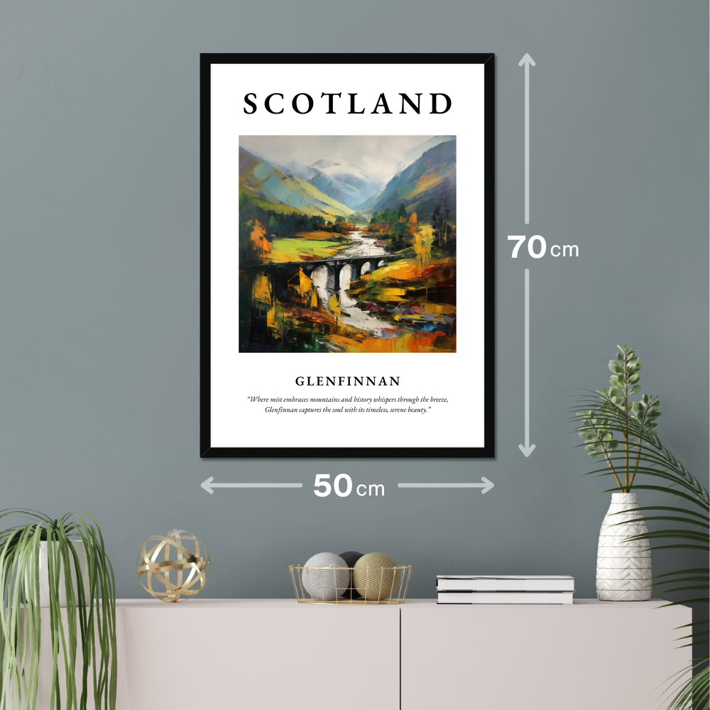 Poster of Glenfinnan hanging on a wall