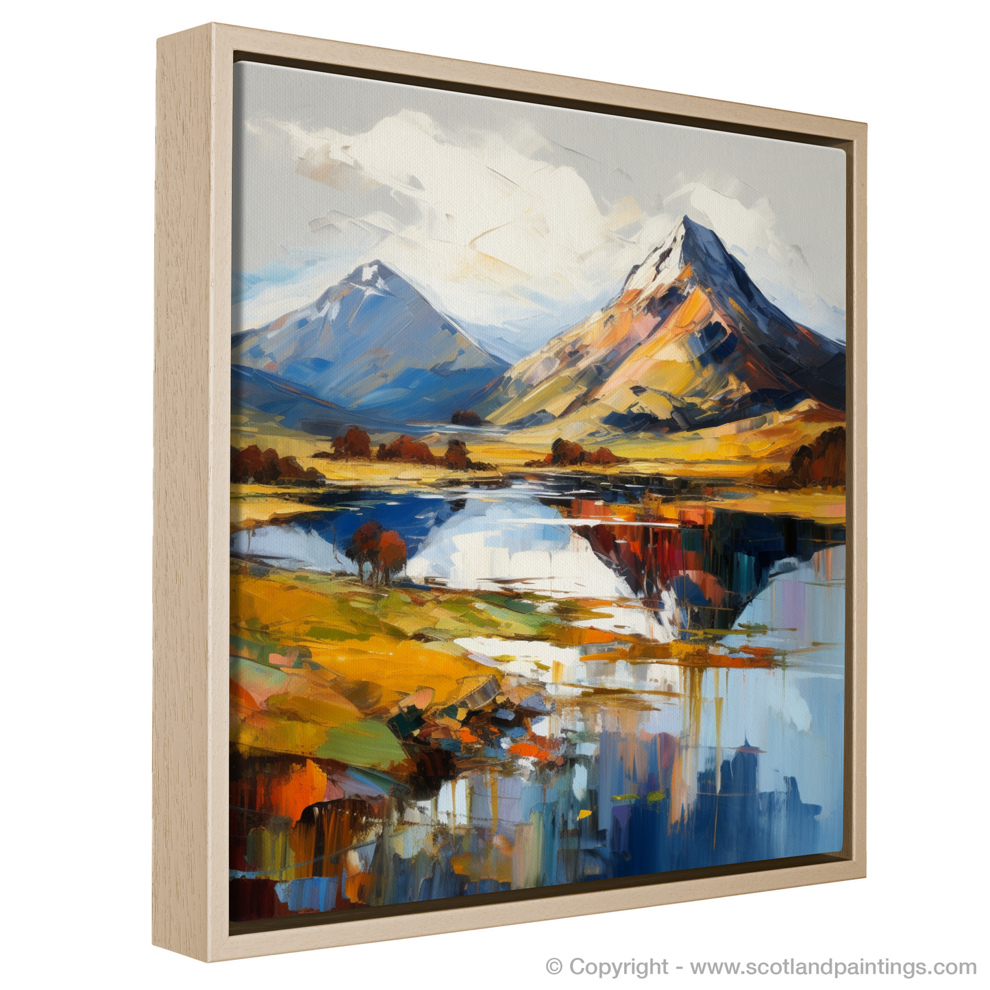 Painting and Art Print of Ben Vorlich (Loch Lomond) entitled "Majestic Ben Vorlich: An Expressionist Journey Through the Scottish Highlands".