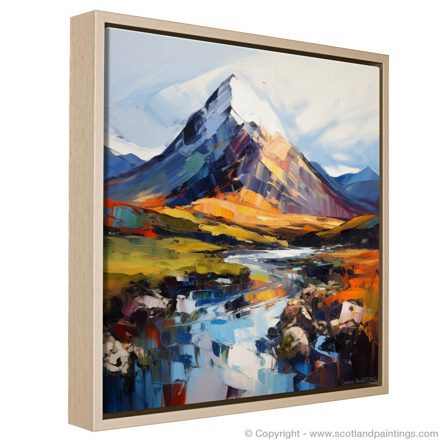 Painting and Art Print of Beinn a' Chròin entitled "Beinn a' Chròin: An Expressionist Ode to the Scottish Highlands".