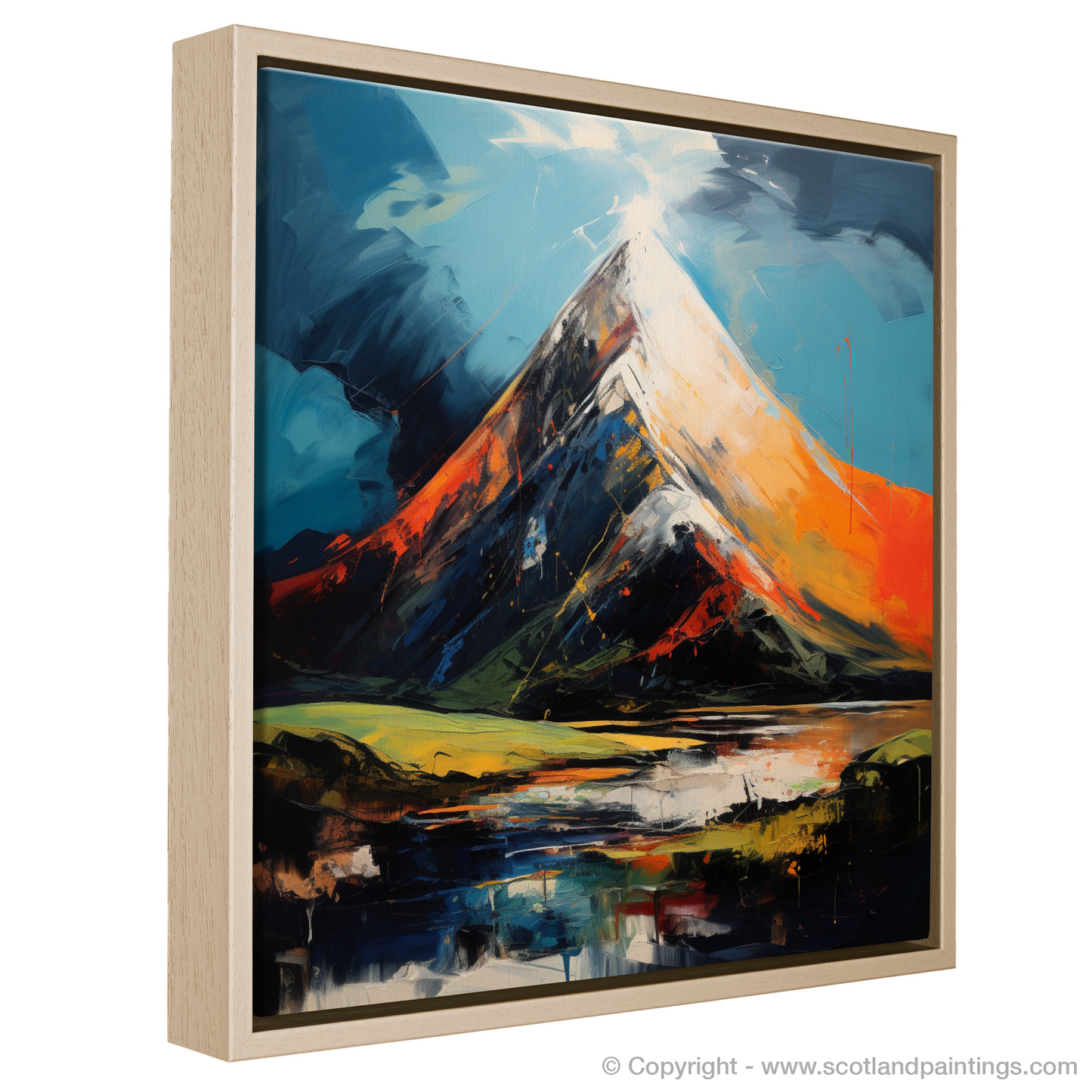 Painting and Art Print of Beinn a' Chròin entitled "Majestic Storms over Beinn a' Chròin".