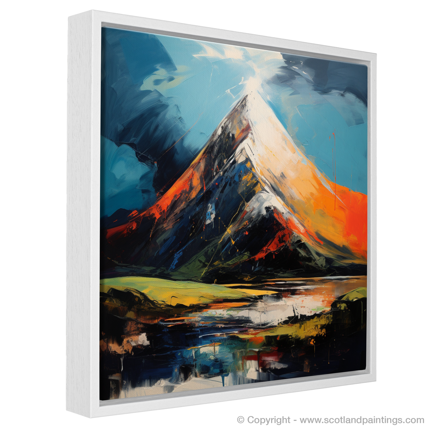 Painting and Art Print of Beinn a' Chròin entitled "Majestic Storms over Beinn a' Chròin".