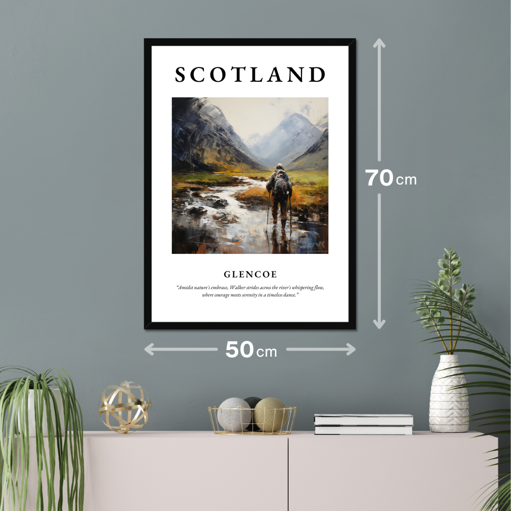 Poster of Glencoe hanging on a wall