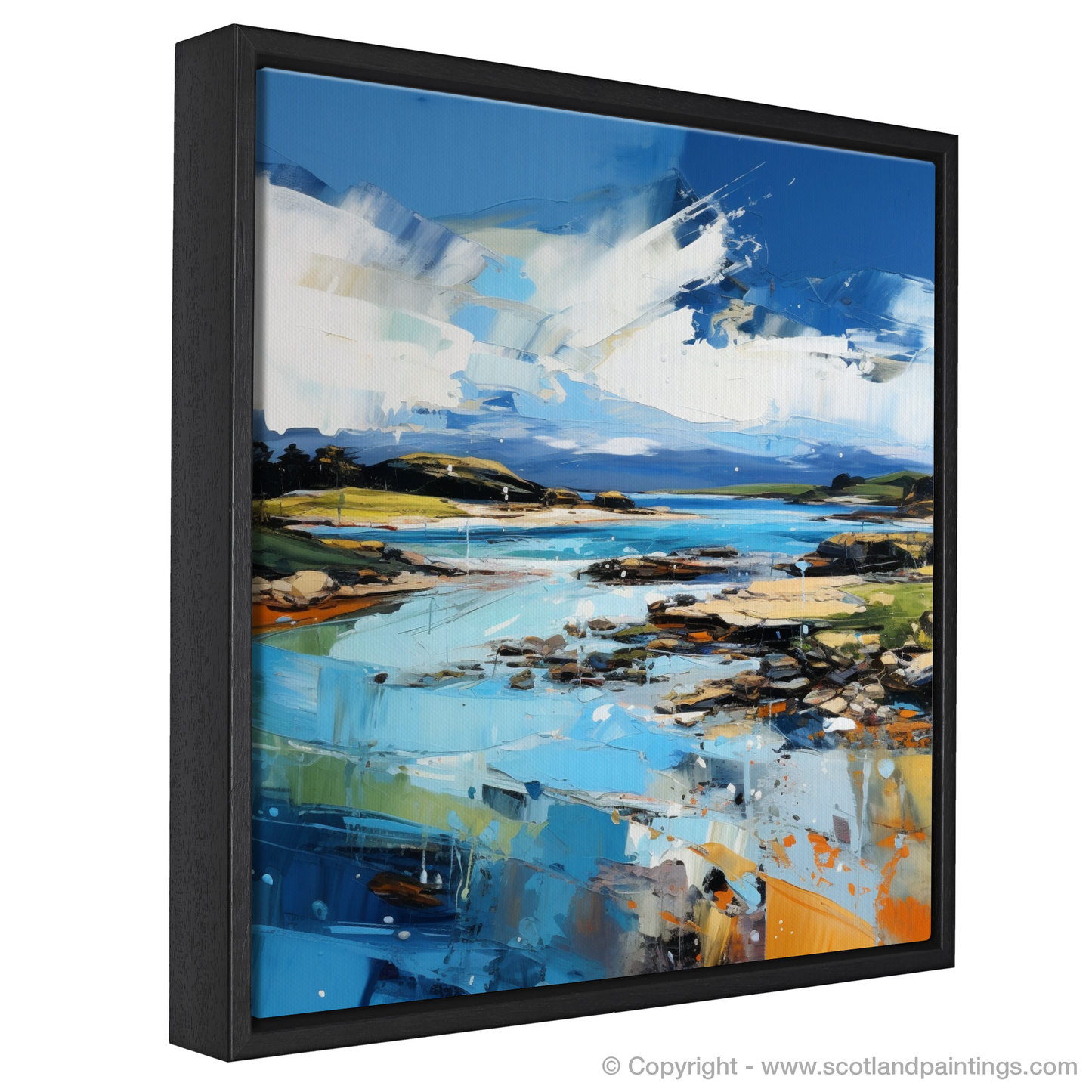 Painting and Art Print of Largo Bay, Fife entitled "Largo Bay's Wild Splendour".